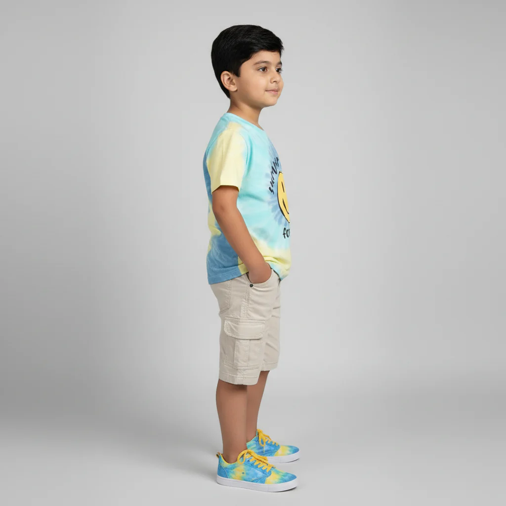 Boys Cotton Tie-Dye Crew Neck T-Shirt - Image 2