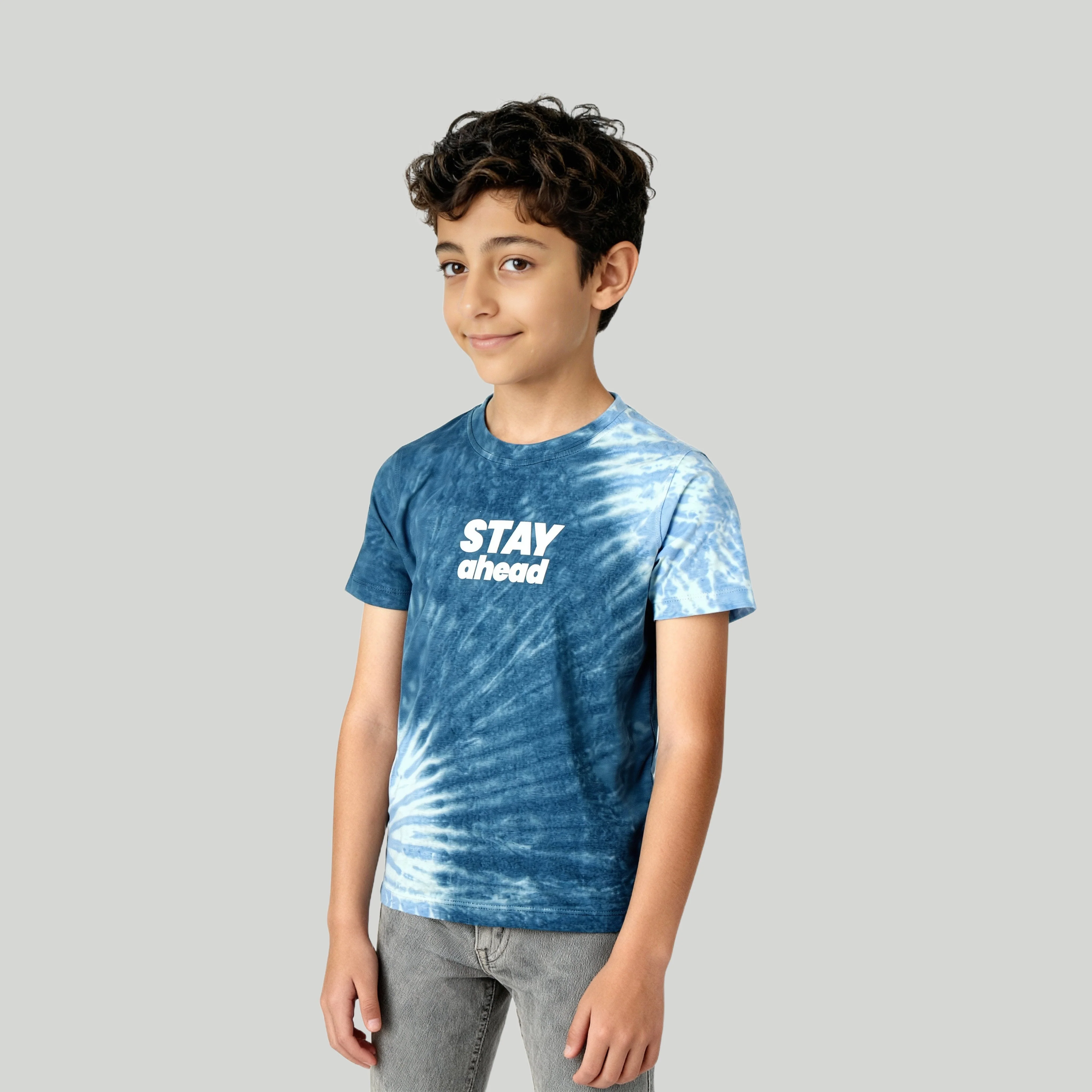 Boys Cotton Tie - Dye Skiddle T-Shirt - Image 5
