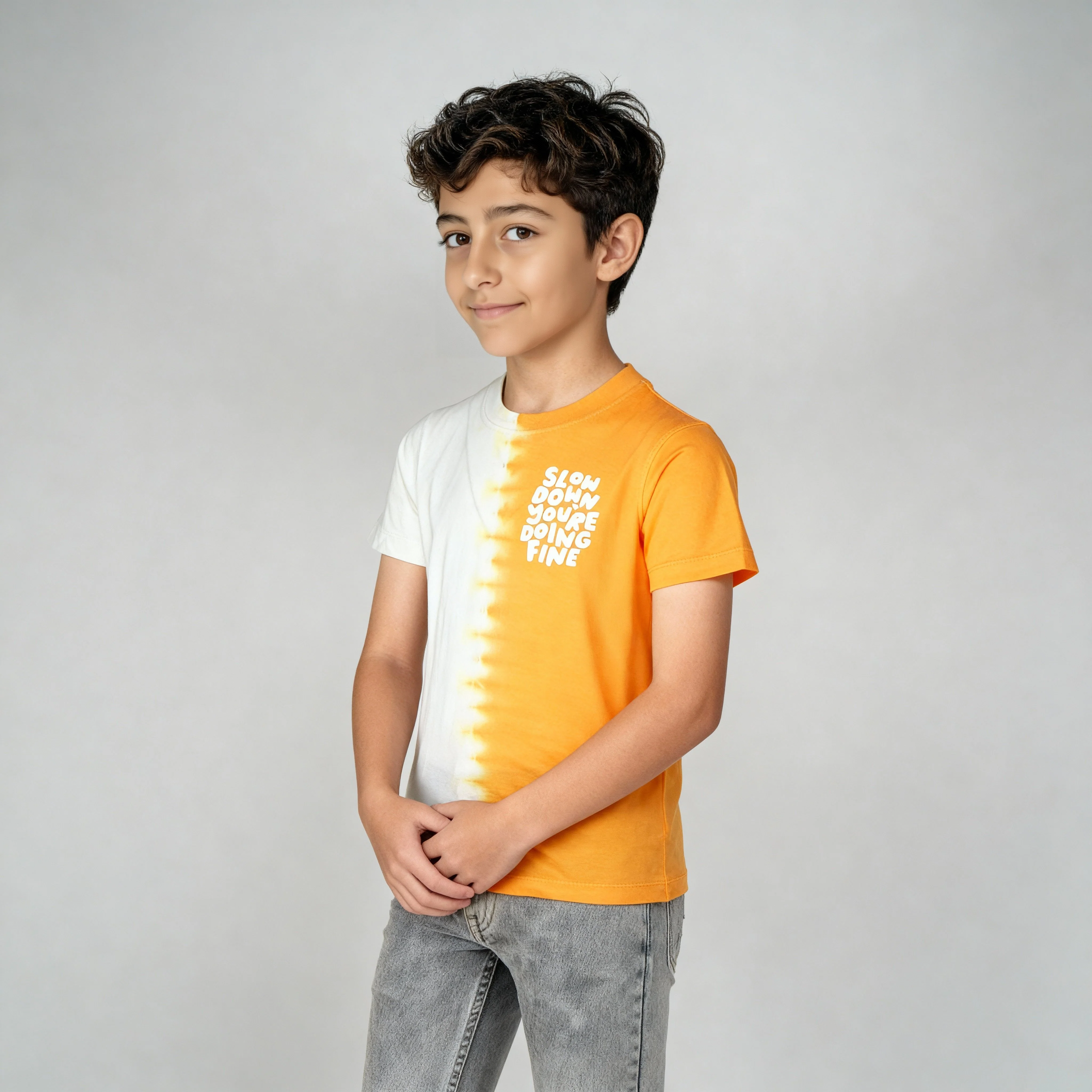 Boys Cotton Tie - Dye Skiddle T-Shirt - Image 5