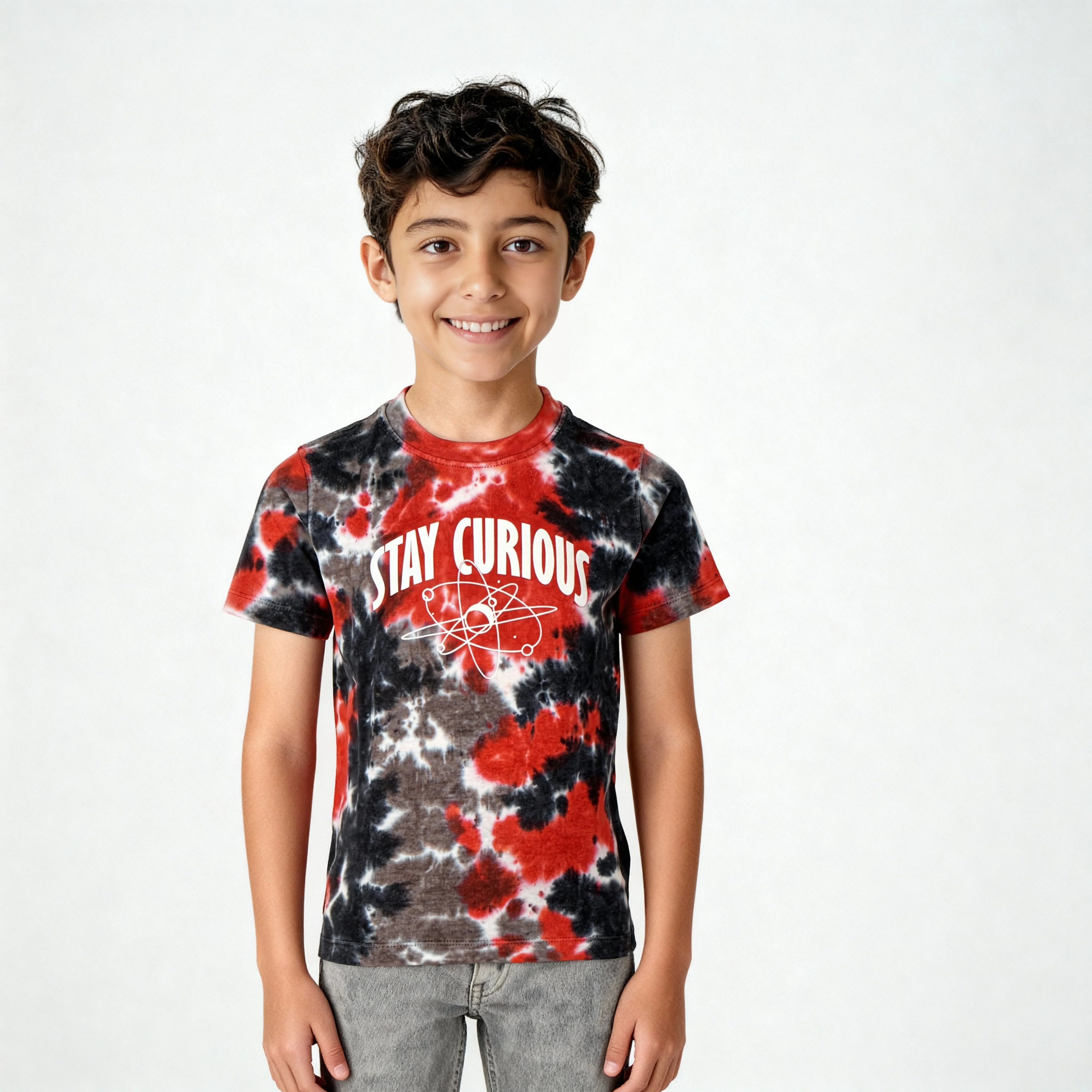 Boys Cotton Tie - Dye Skiddle T-Shirt - Image 2