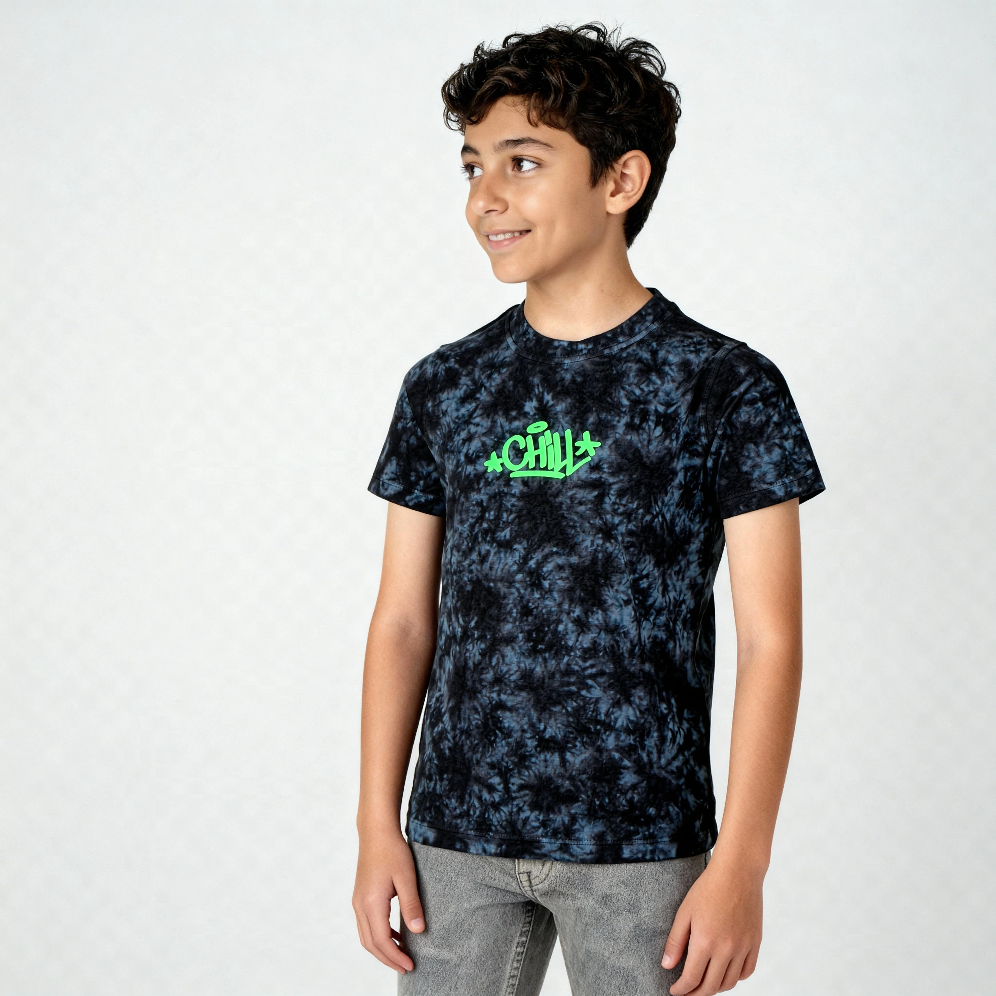 Boys Cotton Tie - Dye Skiddle T-Shirt - Image 5