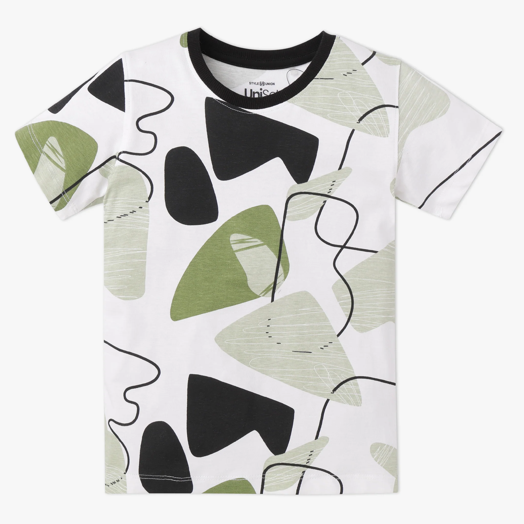 Boys Crew Neck All Over Printed T-Shirt