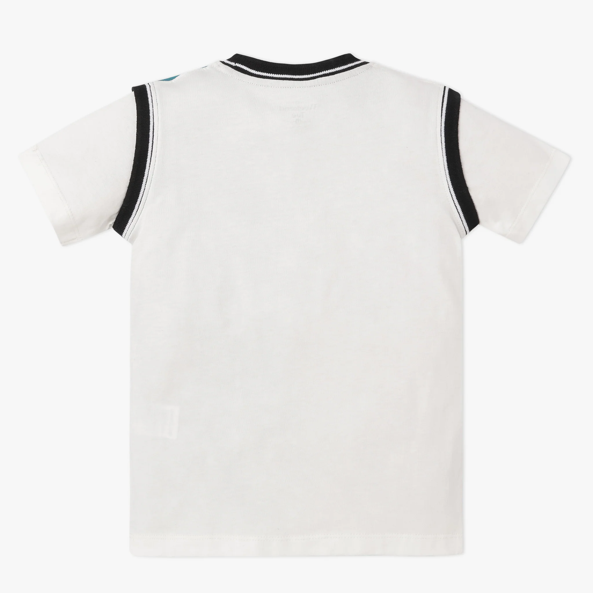 Boys Crew Neck Cut And Sew Weekend T-Shirt - Image 2