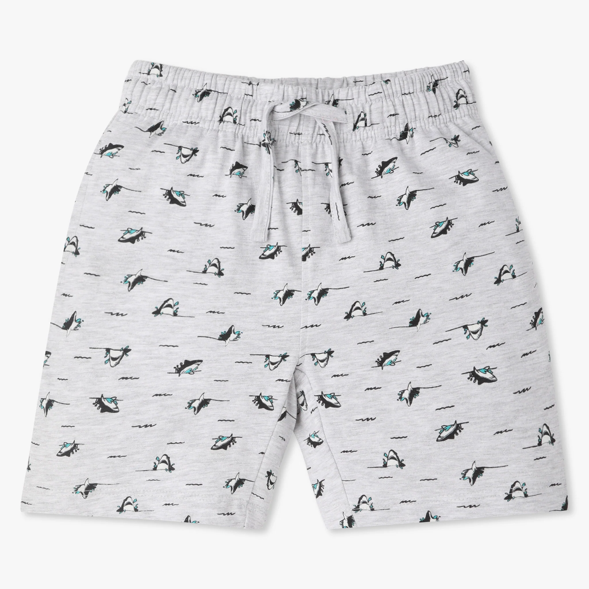 Boys Crew Neck T-Shirt And Shorts All Over Printed Sleepwear Set - Image 5