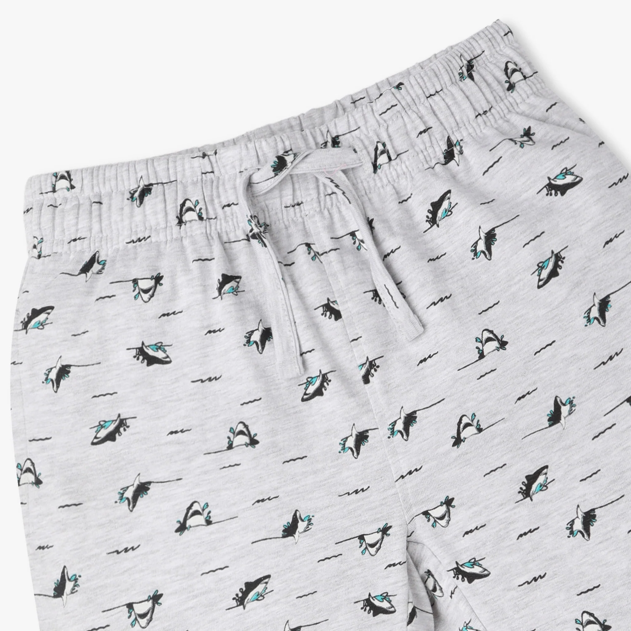 Boys Crew Neck T-Shirt And Shorts All Over Printed Sleepwear Set - Image 7