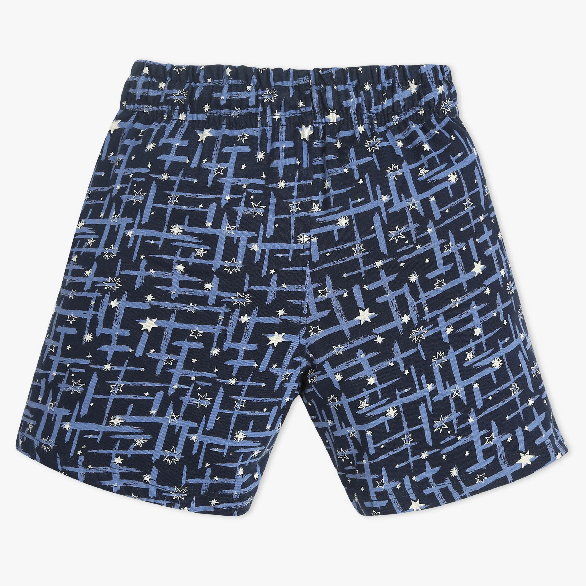 Boys Crew Neck T-Shirt And Shorts All Over Printed Sleepwear Set - Image 6