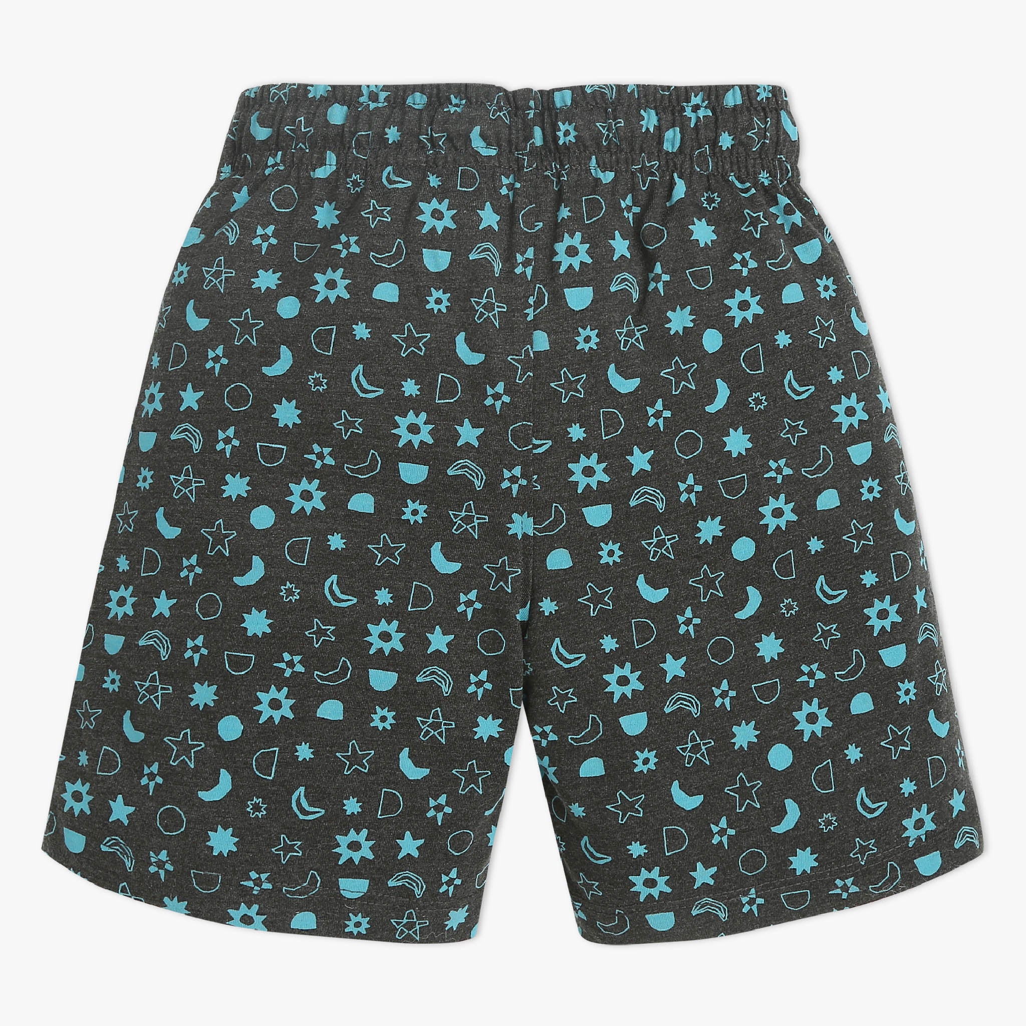 Boys Crew Neck T-Shirt And Shorts All Over Printed Sleepwear Set - Image 6