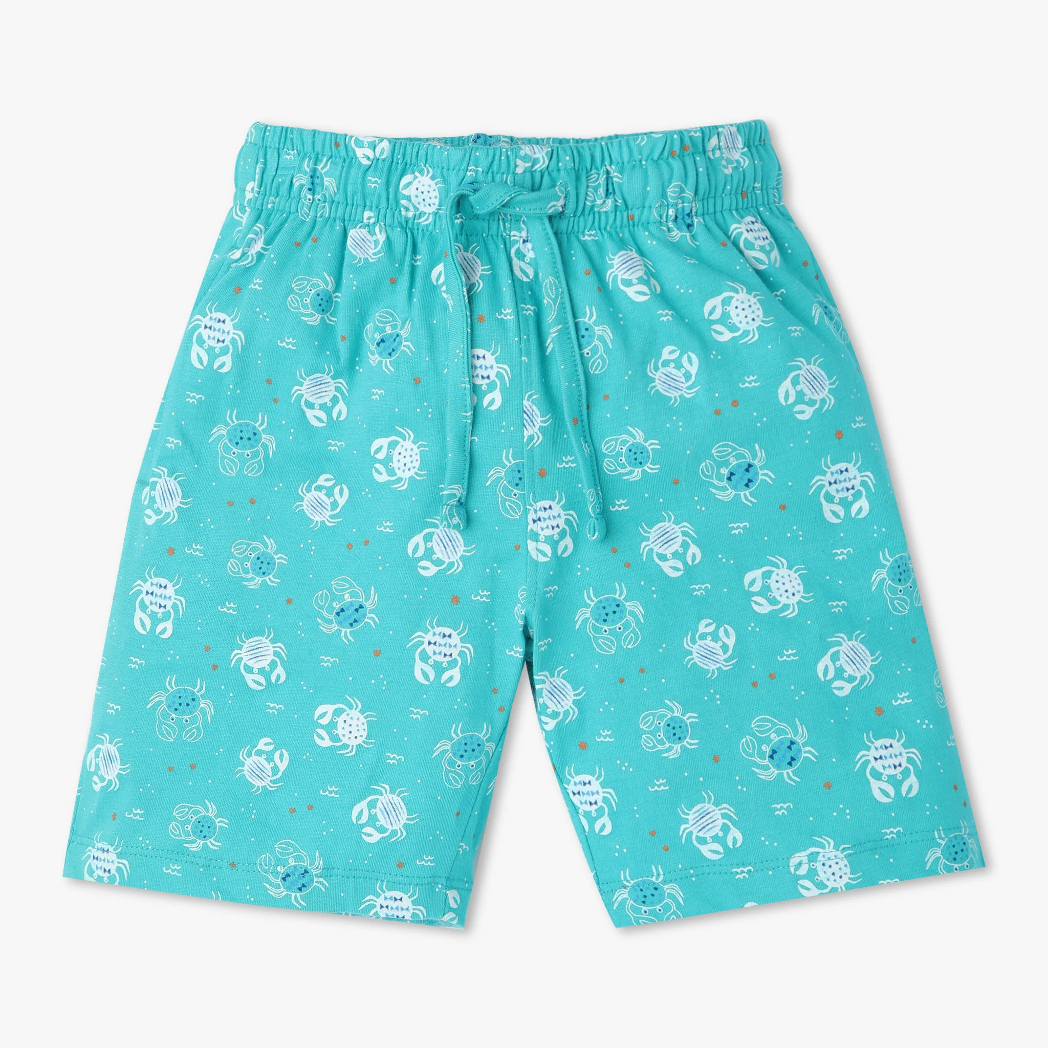 Boys Crew Neck T-Shirt And Shorts All Over Printed Sleepwear Set - Image 5