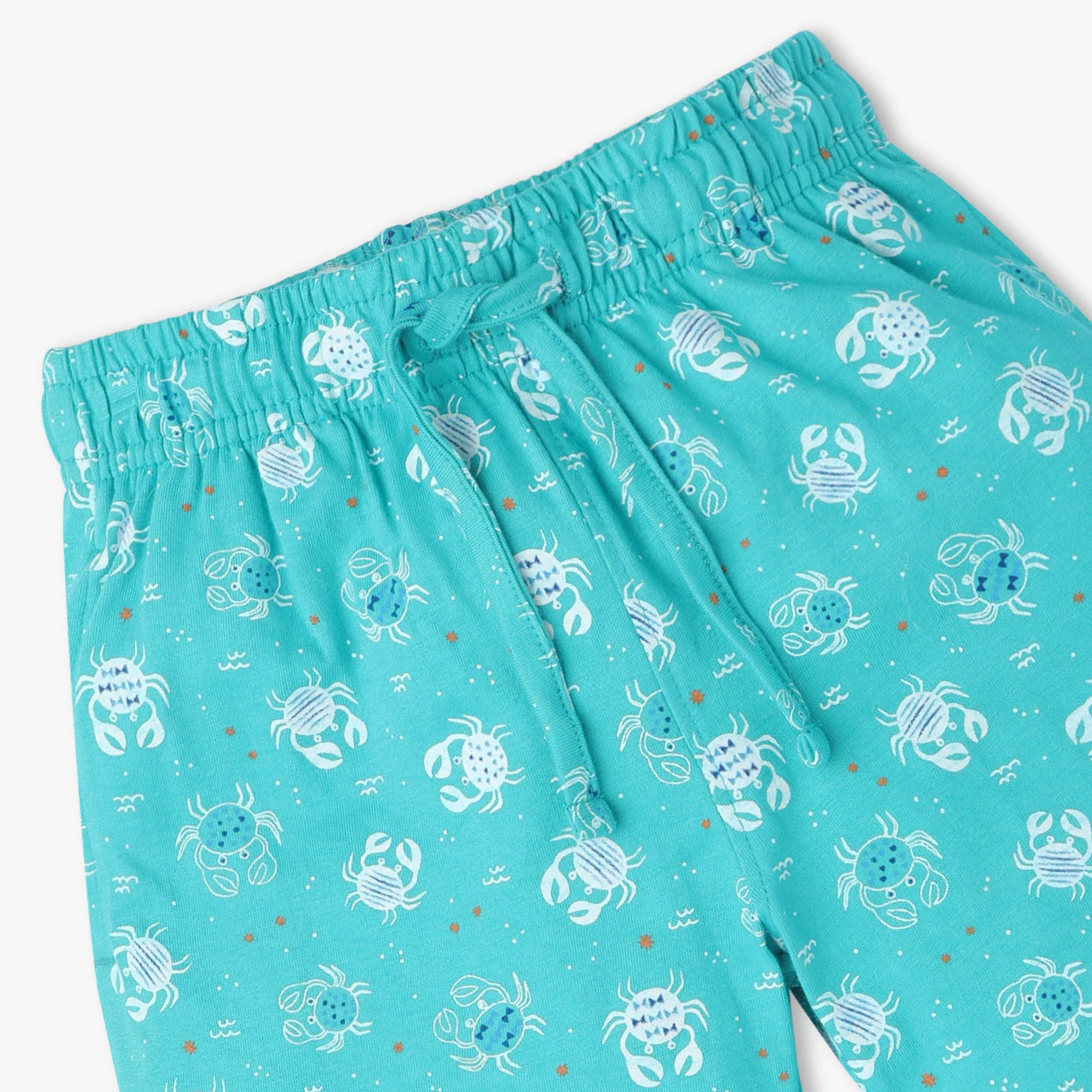 Boys Crew Neck T-Shirt And Shorts All Over Printed Sleepwear Set - Image 7