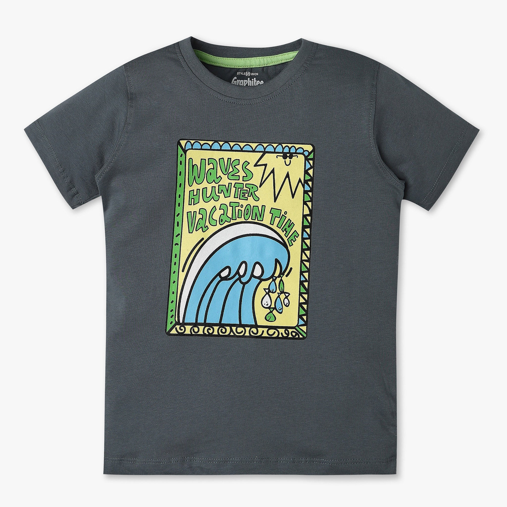 Boys Crew Neck Graphitee