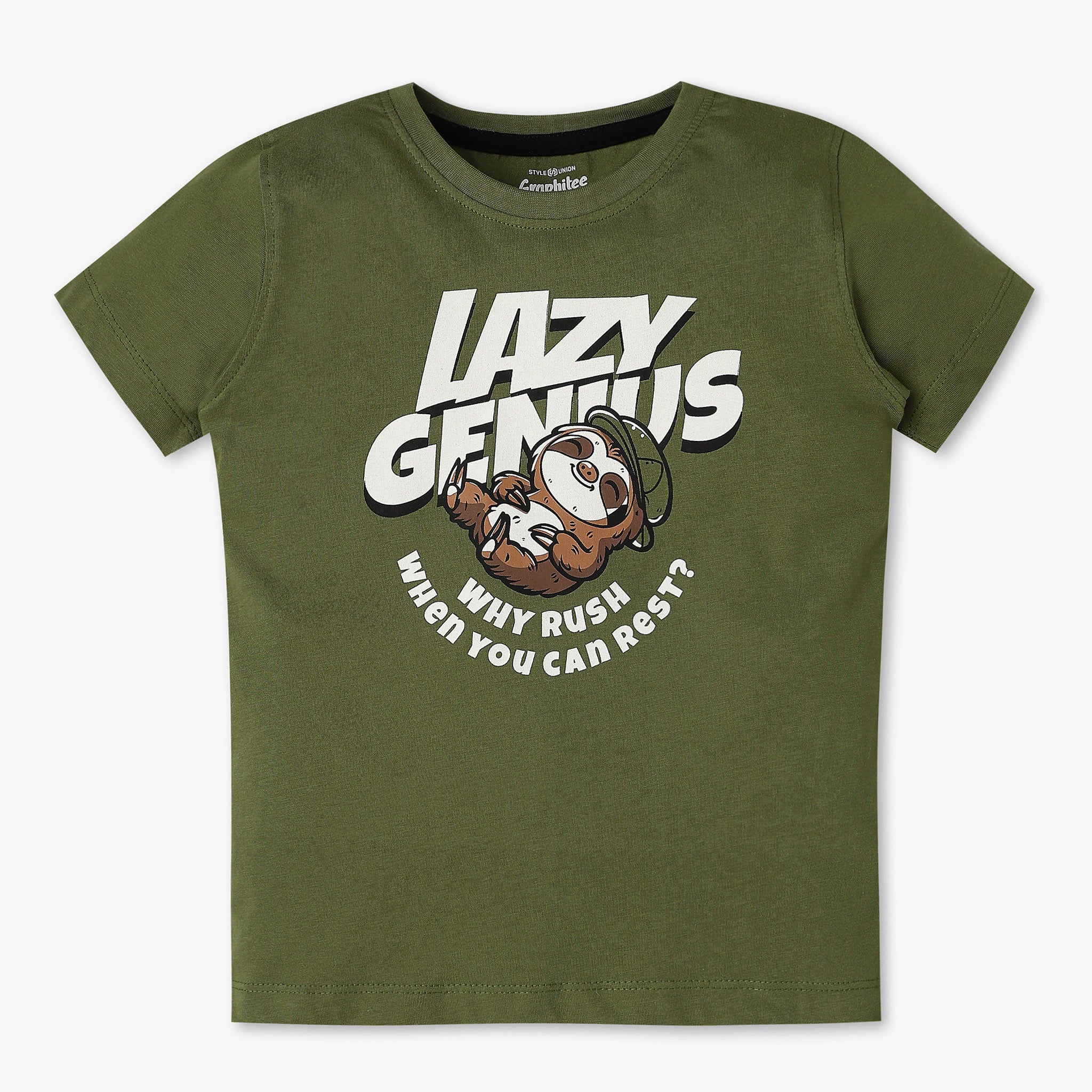 Boys Crew Neck Graphitee