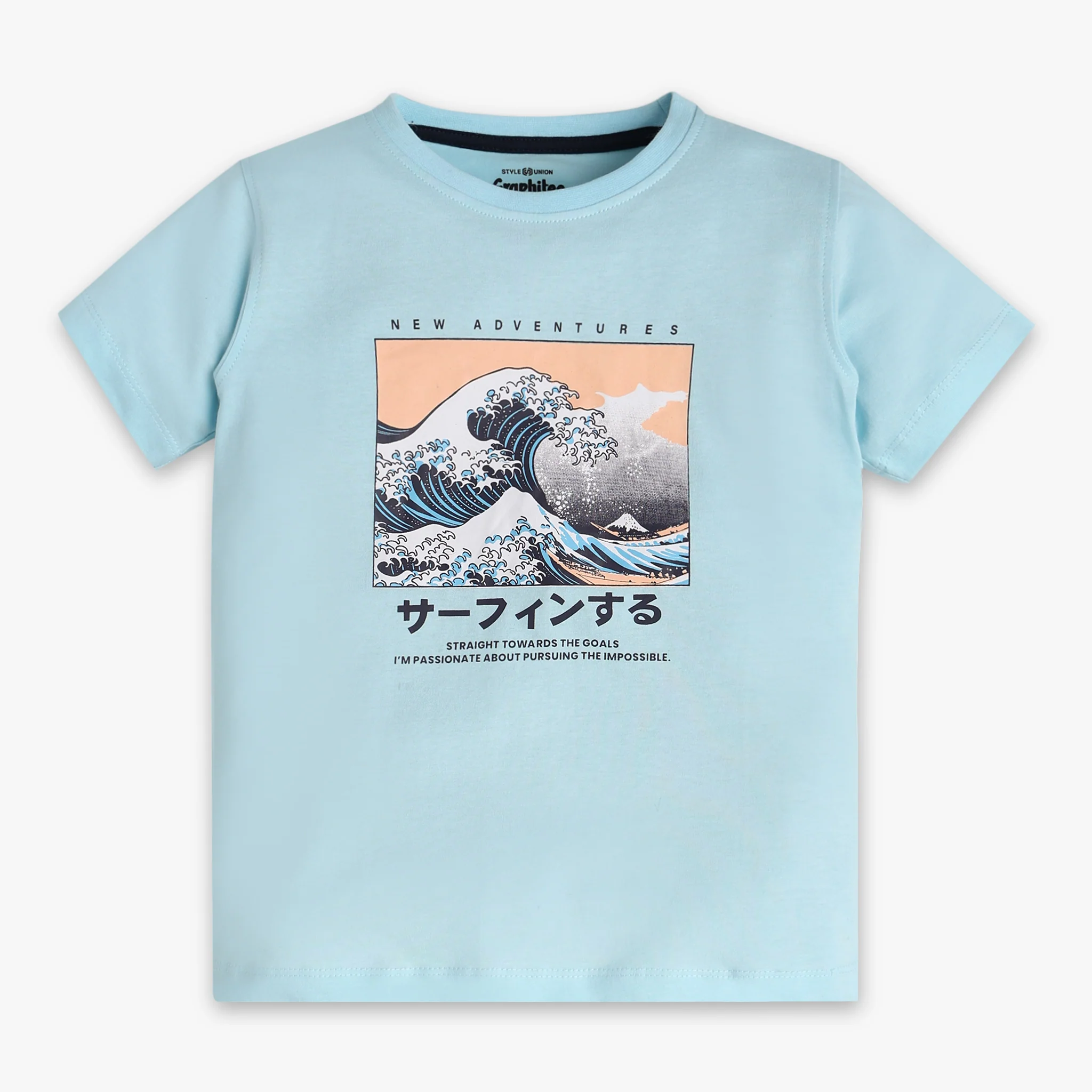 Boys Crew Neck Graphitee