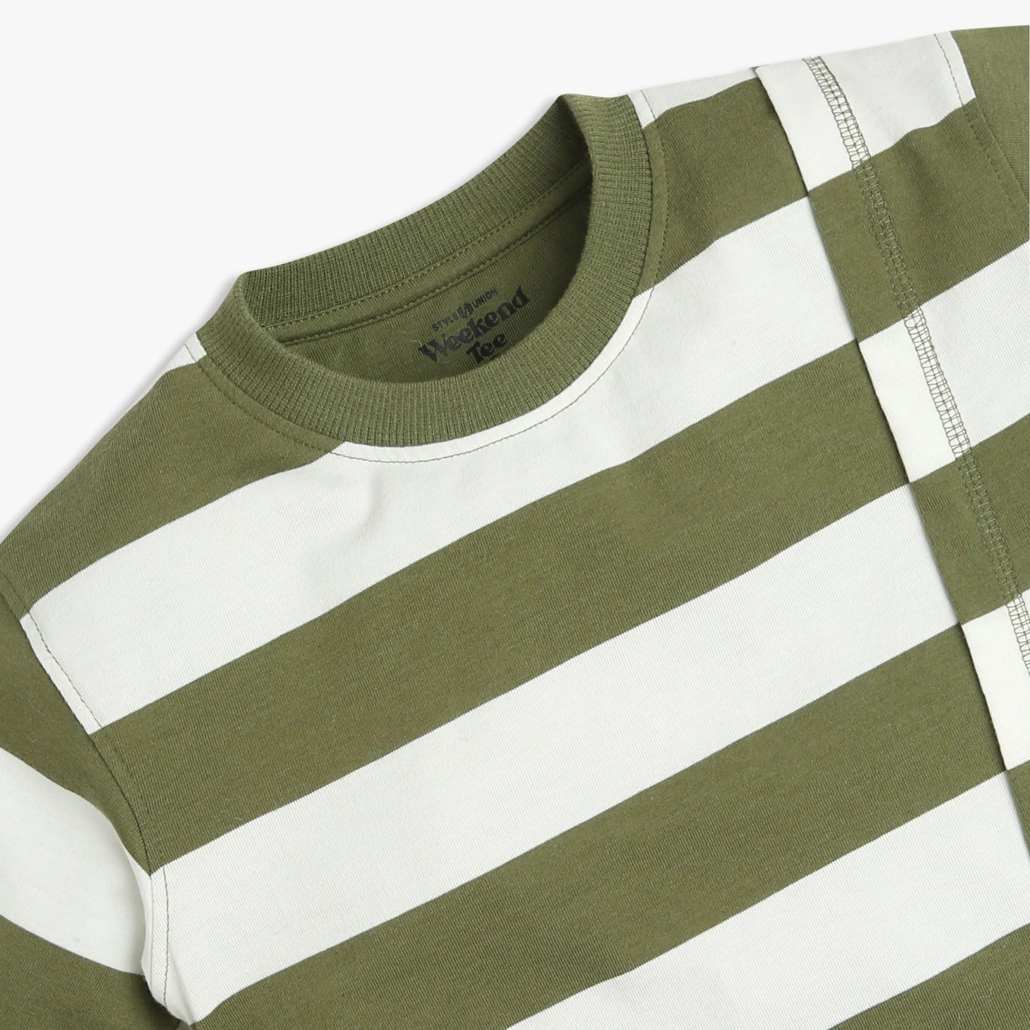 Boys Crew Neck Striped T-Shirt - Image 3