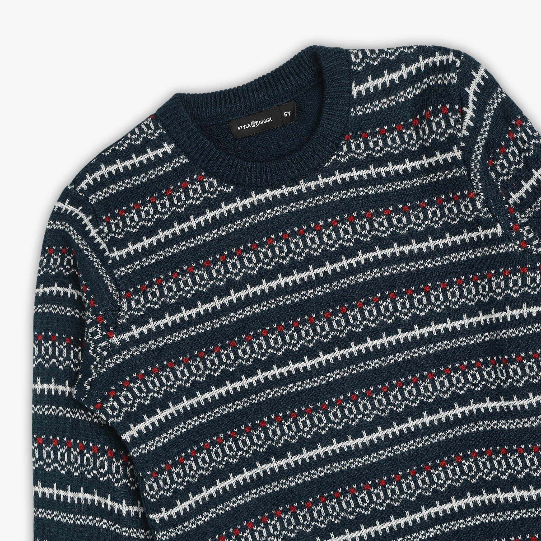 Boys Structured Crew Neck Sweater - Image 3