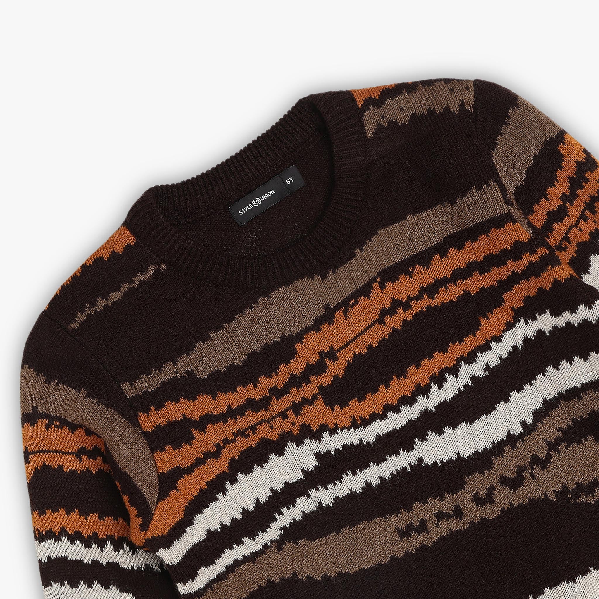Boys Structured Crew Neck Sweater - Image 3
