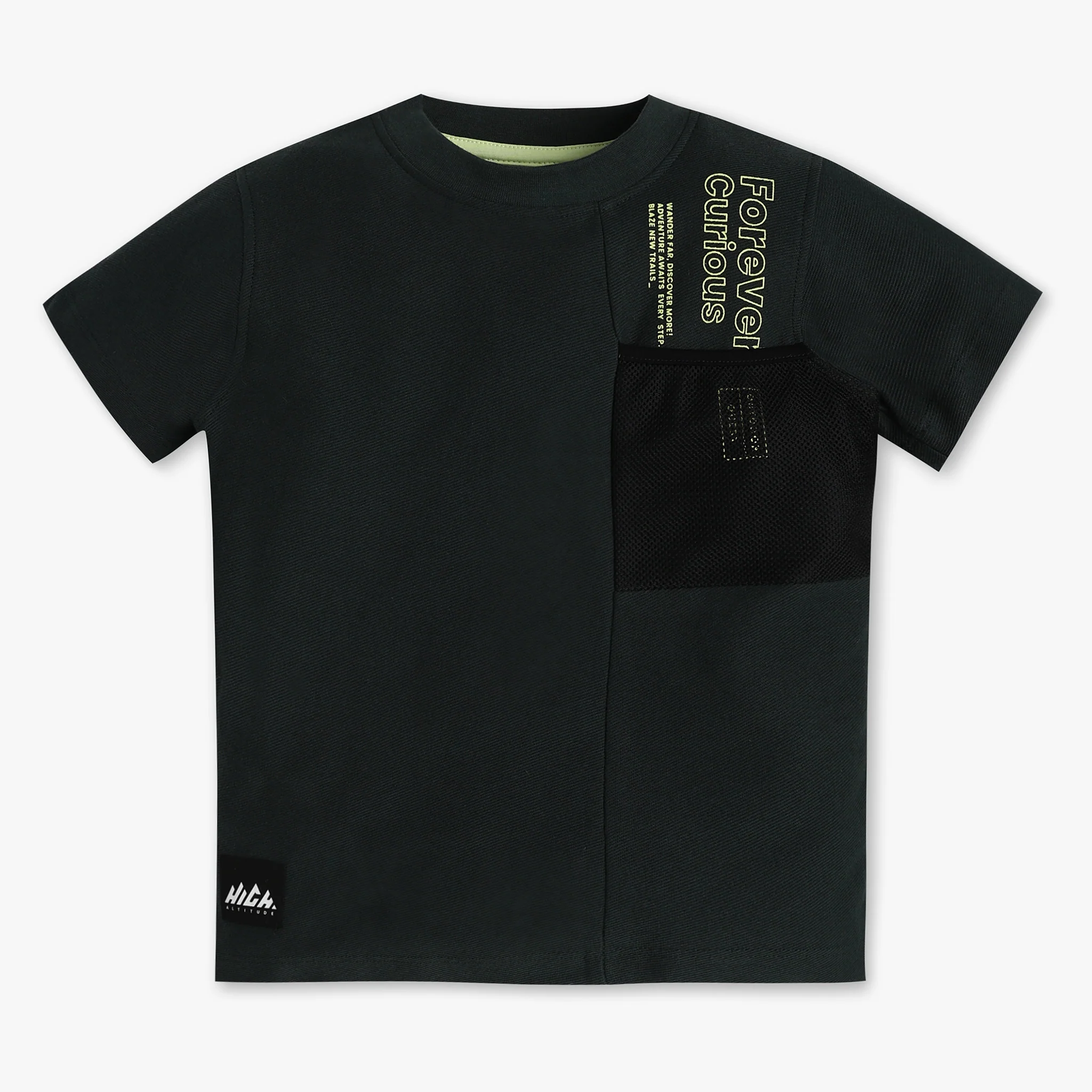 Boys Solid Crew Neck T-Shirt