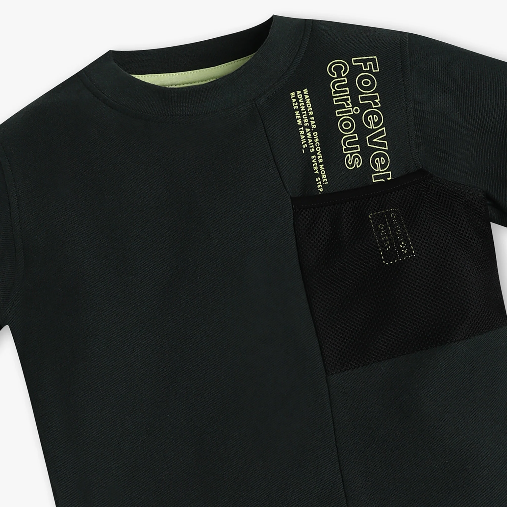 Boys Solid Crew Neck T-Shirt - Image 3