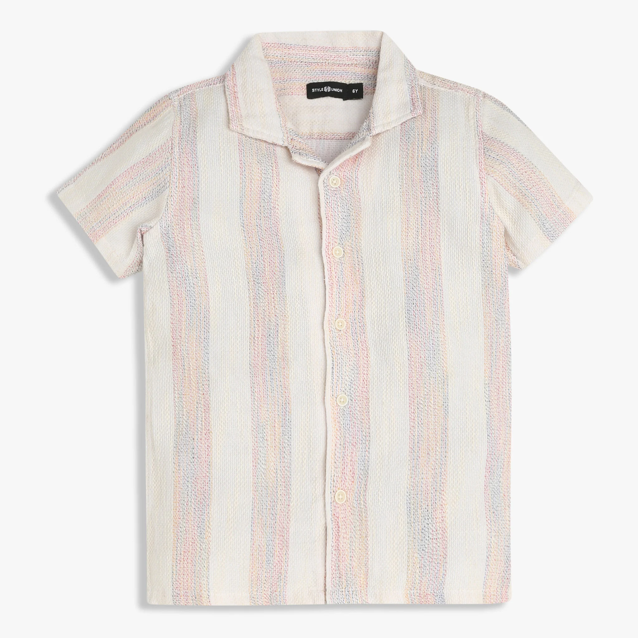 Boys Cuban Half Sleeve Shirt