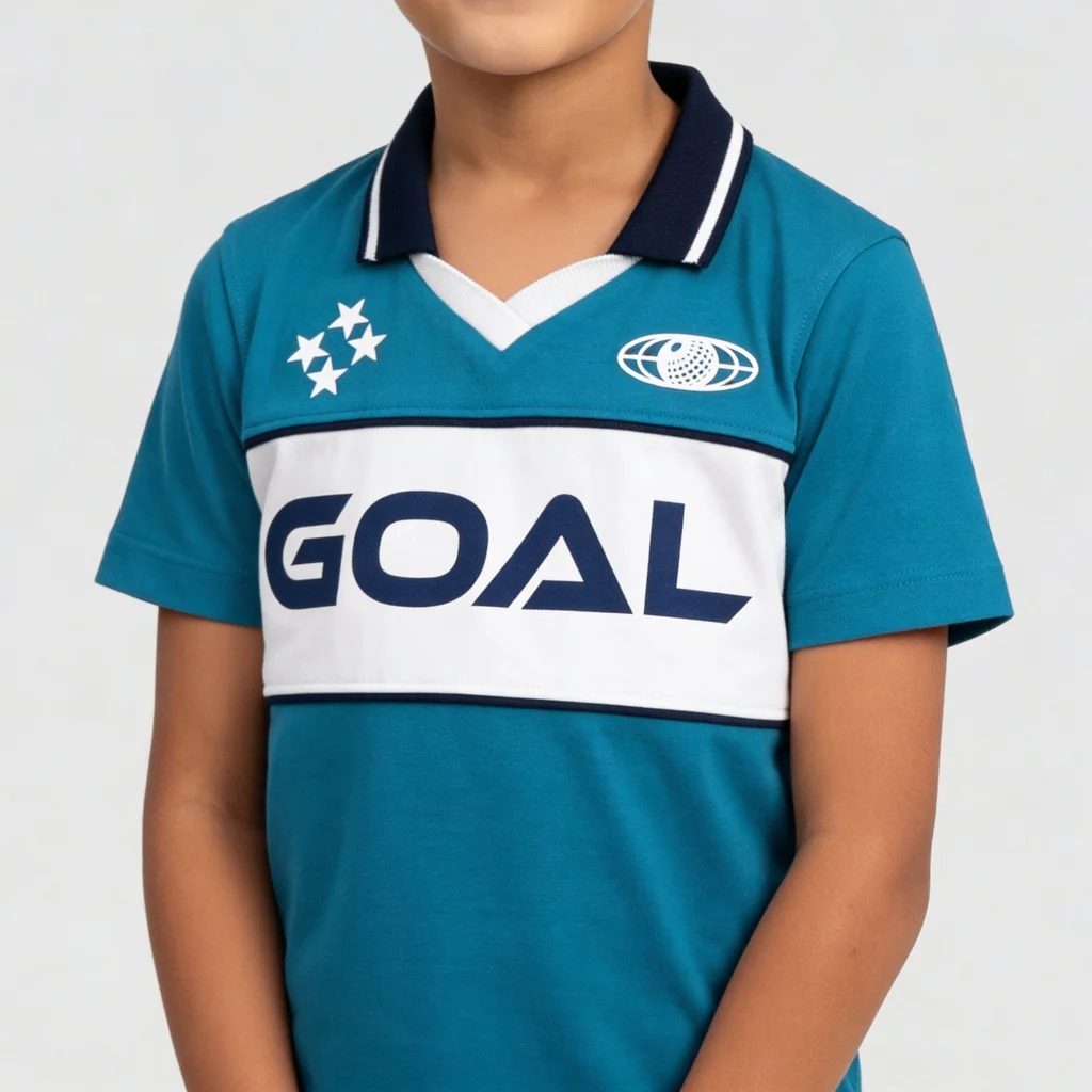 Boys Cut And Sew Collar Sport Polo T-Shirt - Image 4