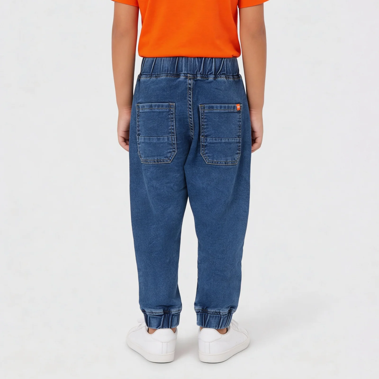 Boys Cut And Sew Denim Jogger - Image 3