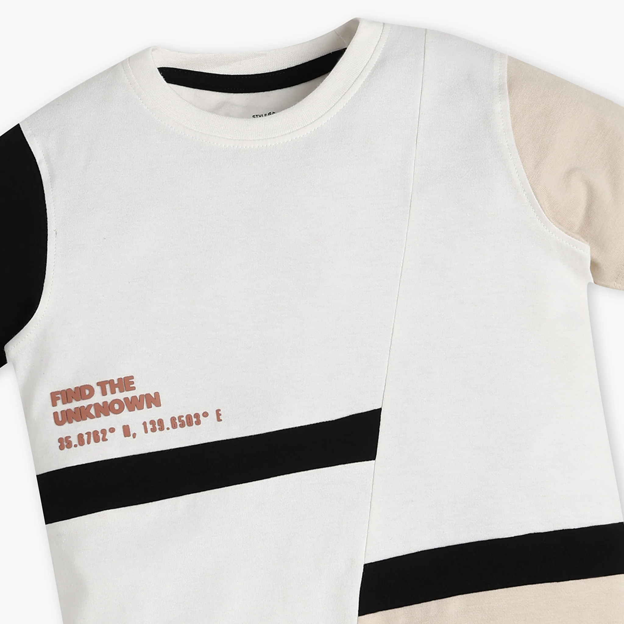 Boys Cut & Sew Crew Neck T-Shirt - Image 3