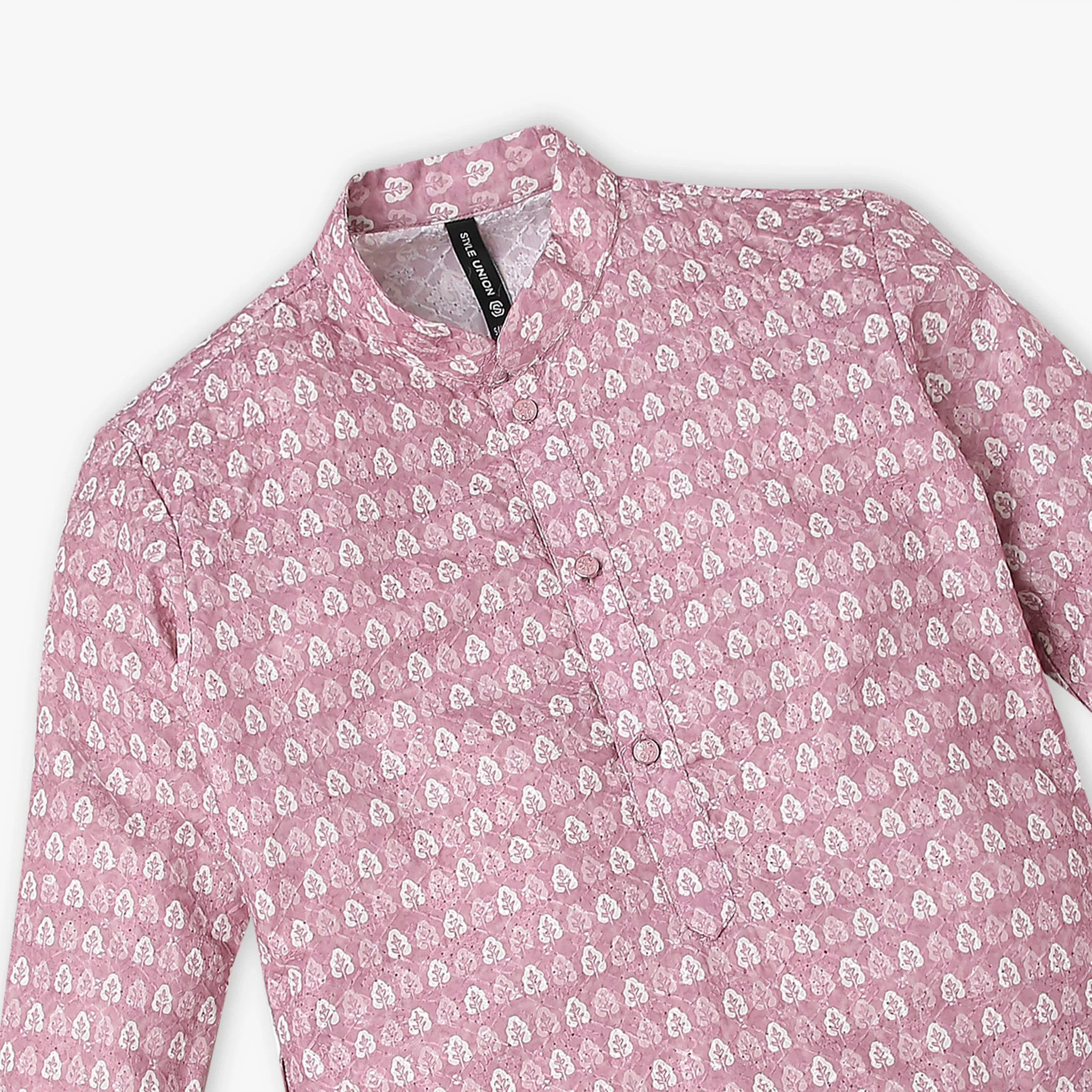 Boys Embroidered Kurta with Pant Set - Image 4