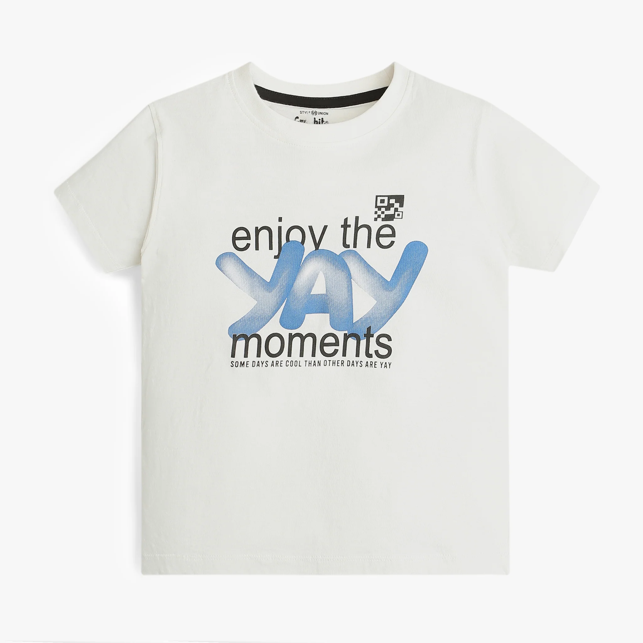 Boys Graphic Crew Neck Graphitee Enjoy The Yay Moments T-Shirt