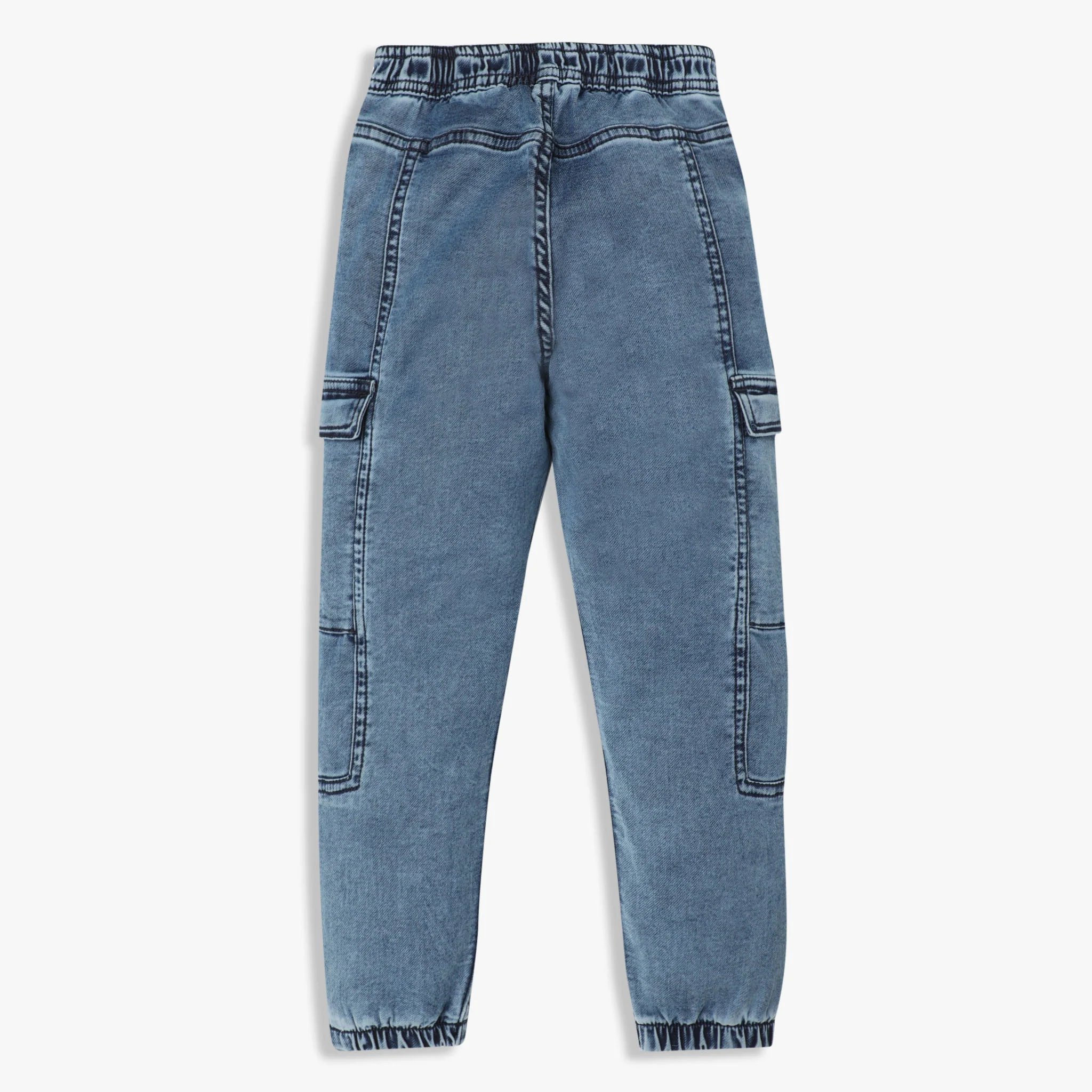 Boys Heavily Washed Waistband Elasticated Relaxed Jogger - Image 2
