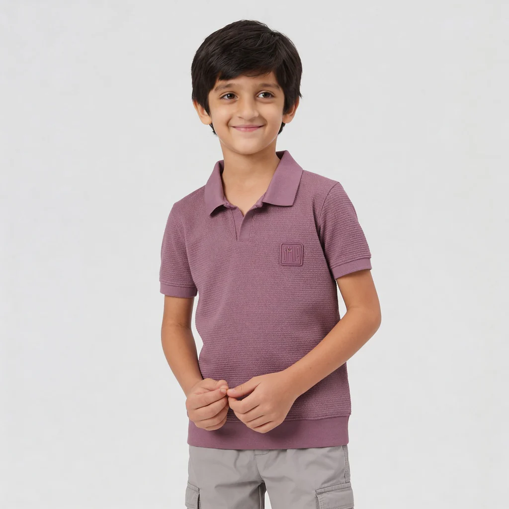 Boys Johnny Collar Mellow Mood T-Shirt - Image 2