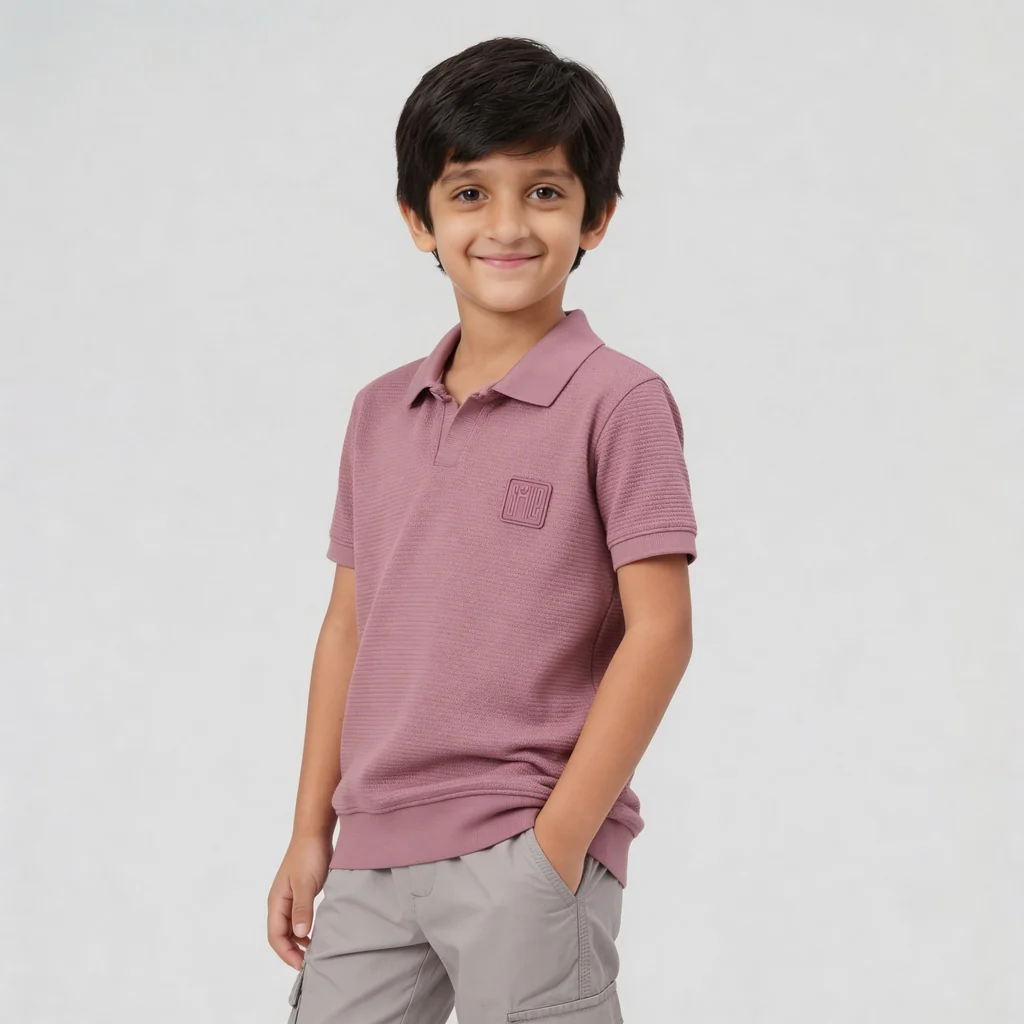 Boys Johnny Collar Mellow Mood T-Shirt - Image 5