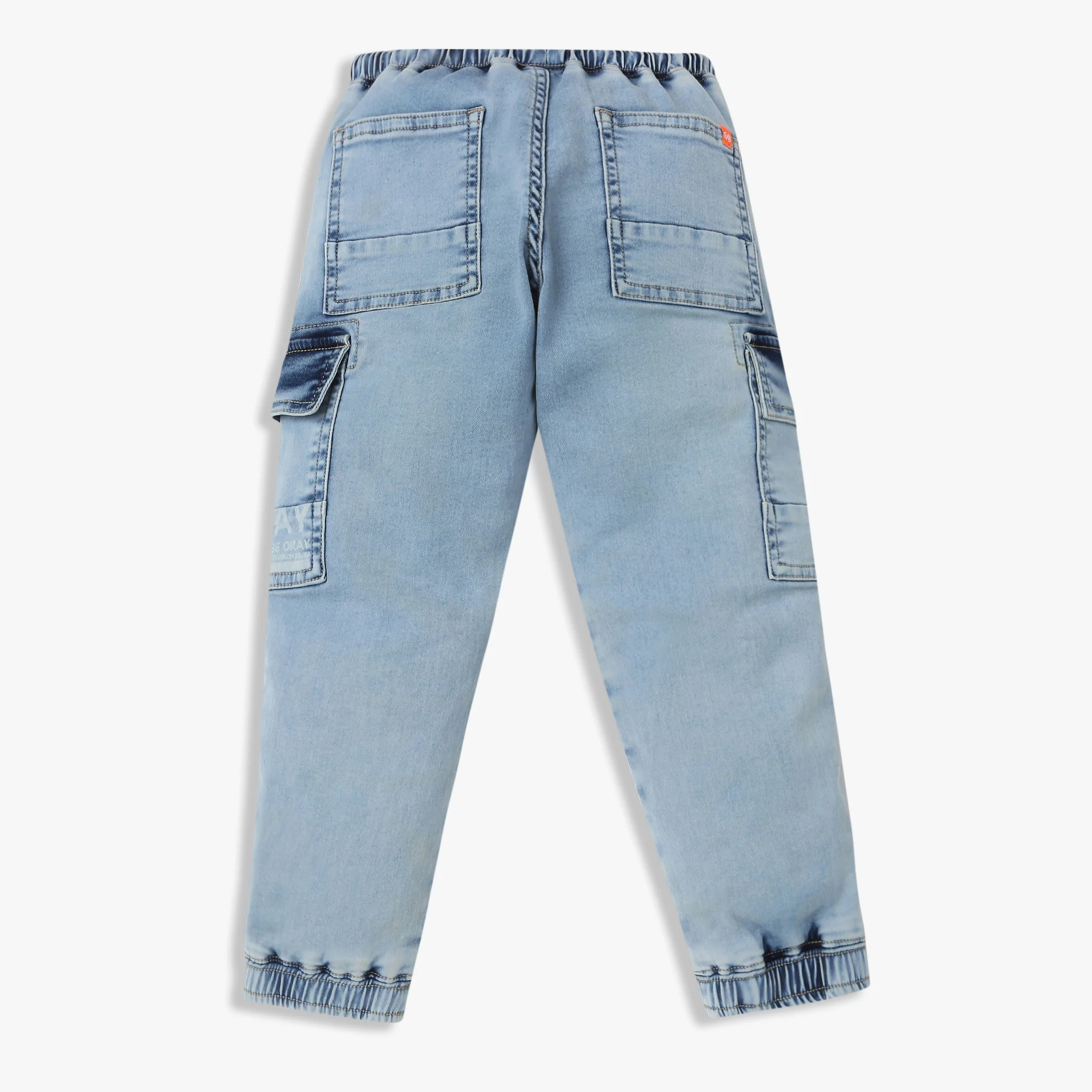 Boys Mid Rise Denim Joggers - Image 2