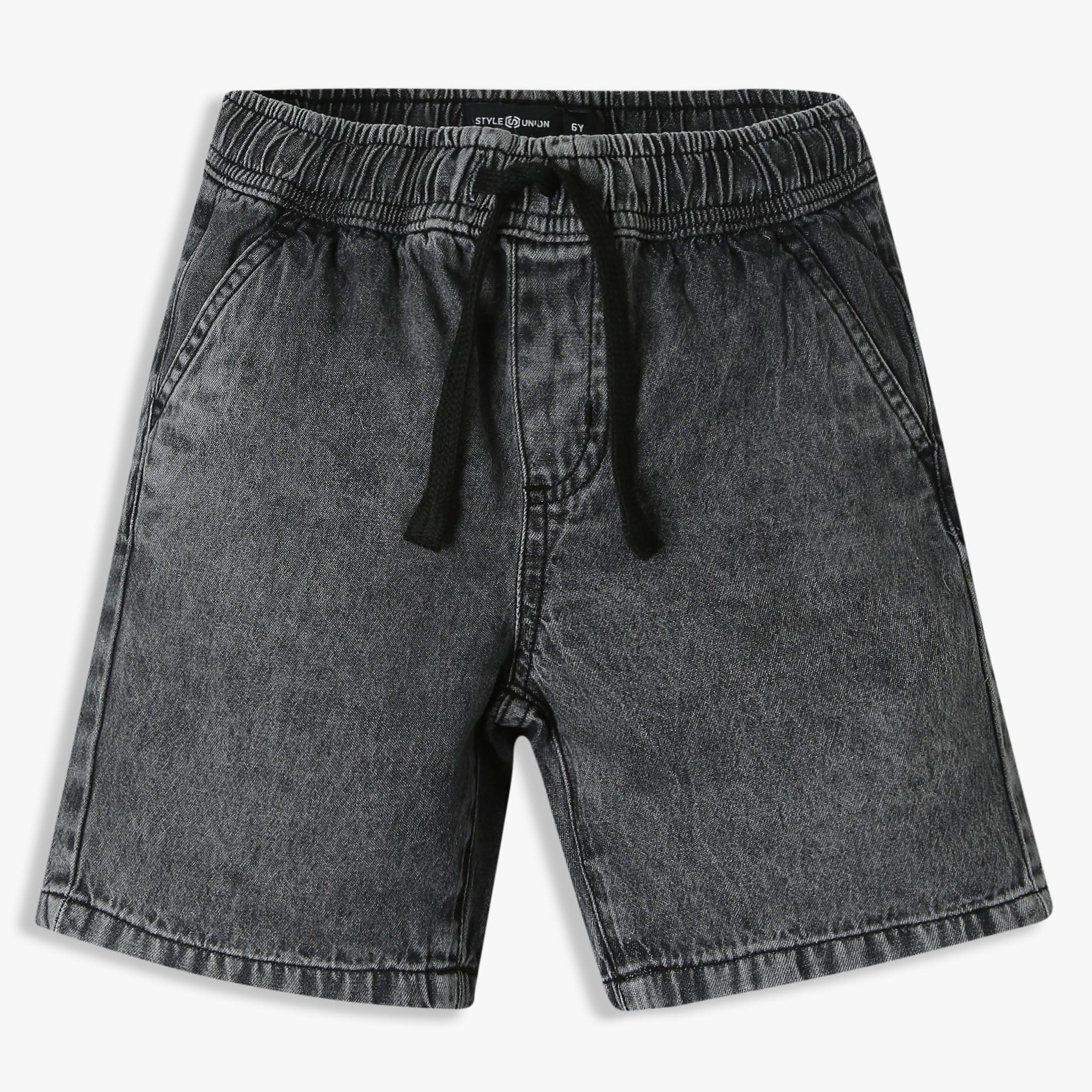 Boys Solid Above Knee Fully Elasticated With Drawcord Shorts - Image 4
