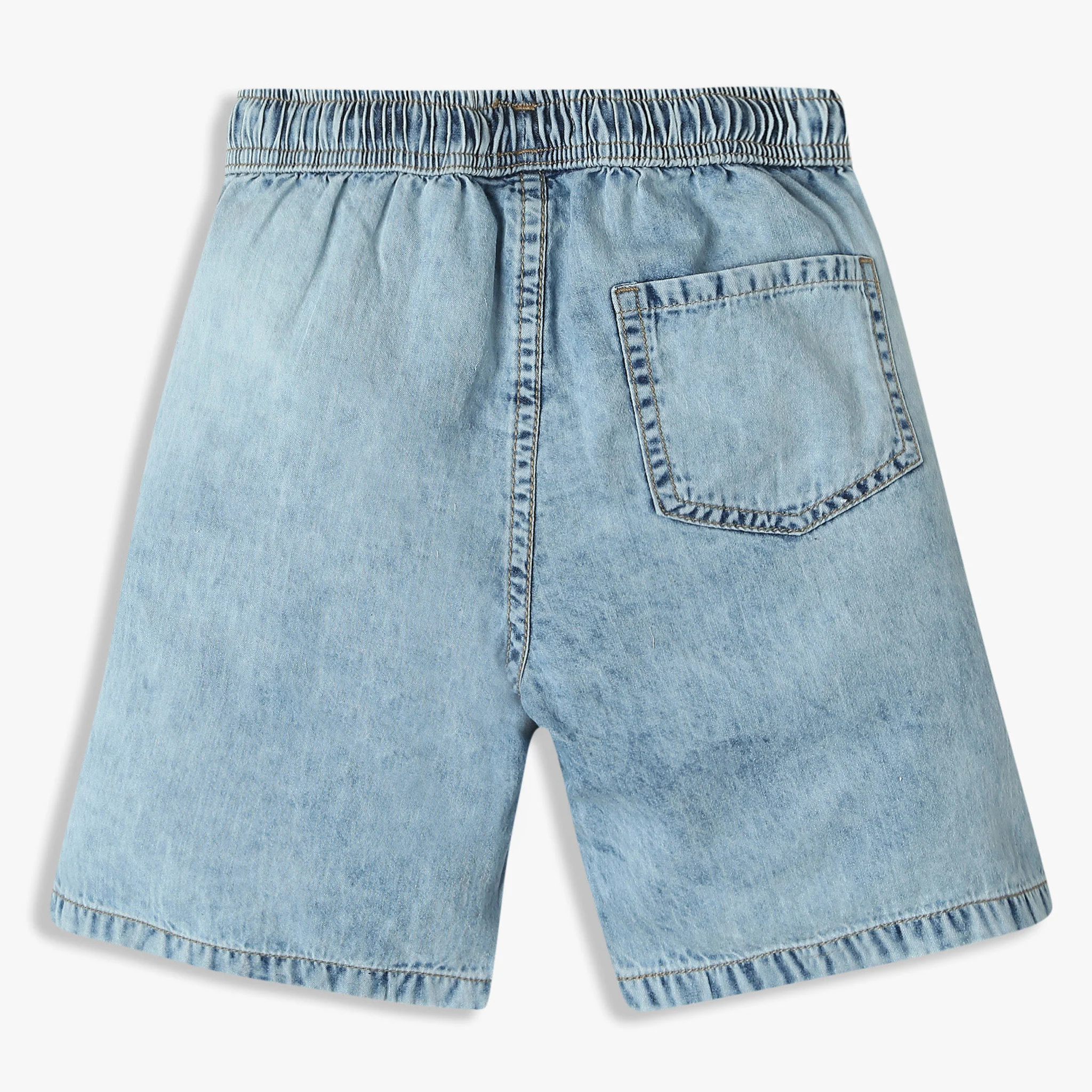 Boys Solid Above Knee Fully Elasticated With Drawcord Shorts - Image 8