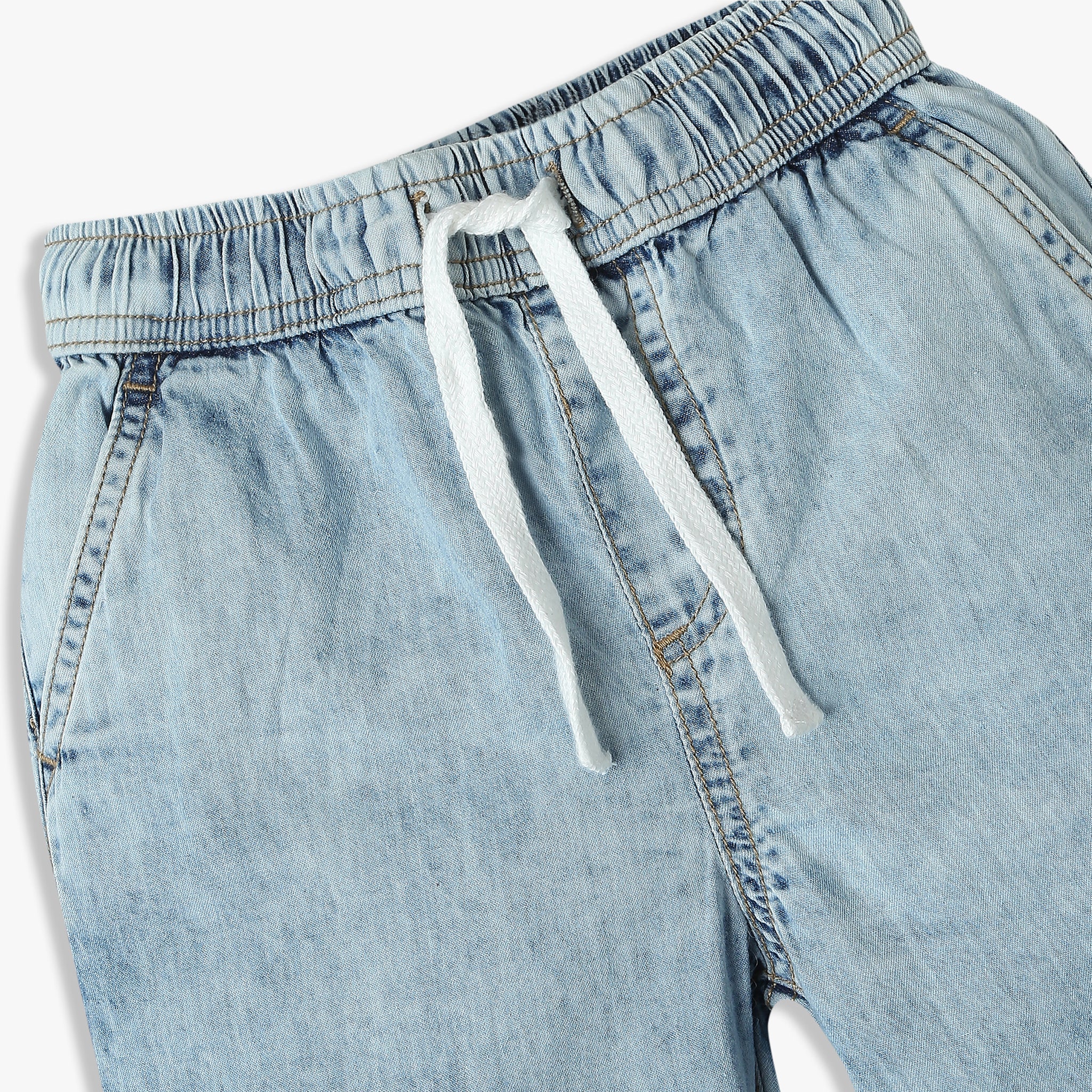 Boys Solid Above Knee Fully Elasticated With Drawcord Shorts - Image 9