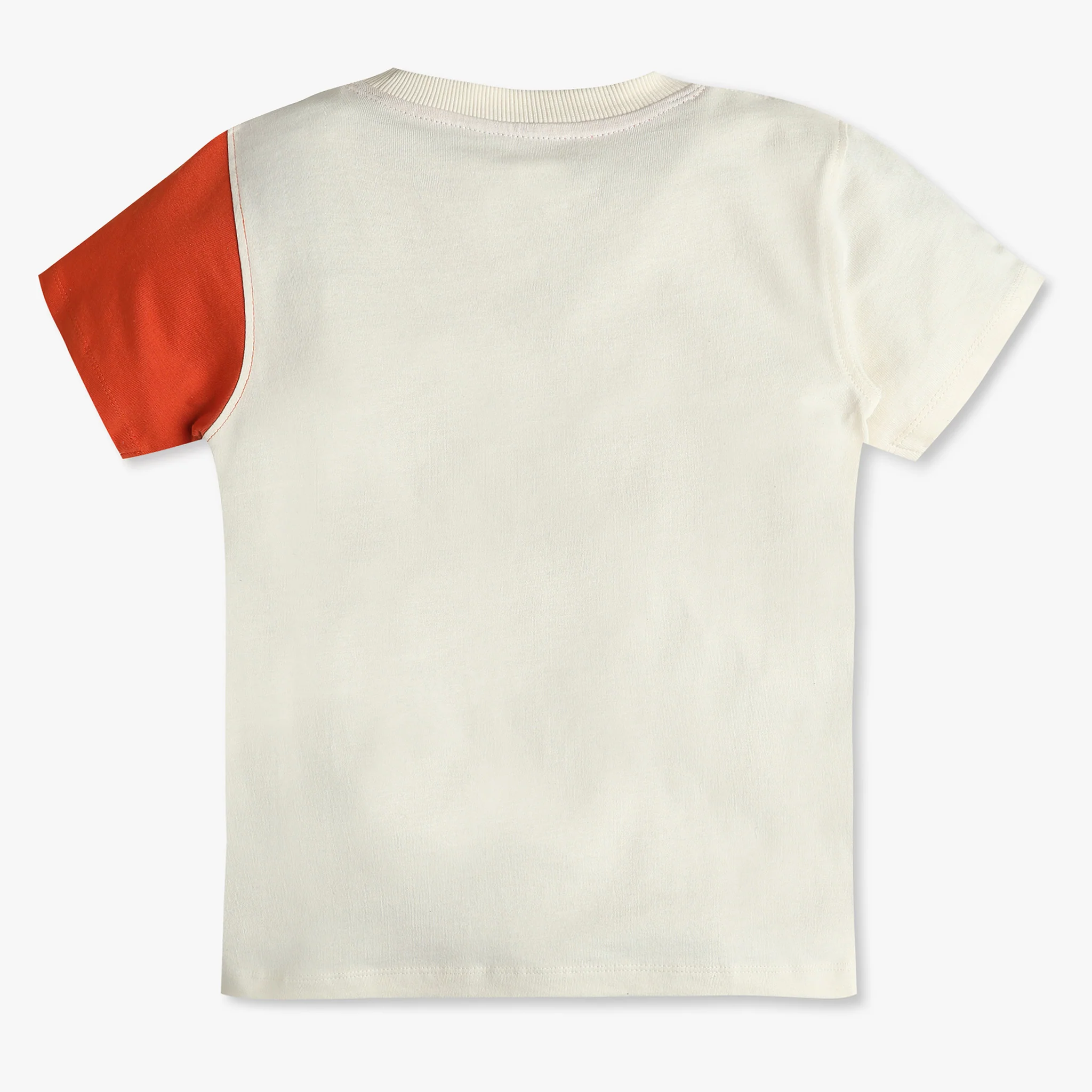 Boys Oversize Cut And Sew Crew Neck Chill Print T-Shirt - Image 2