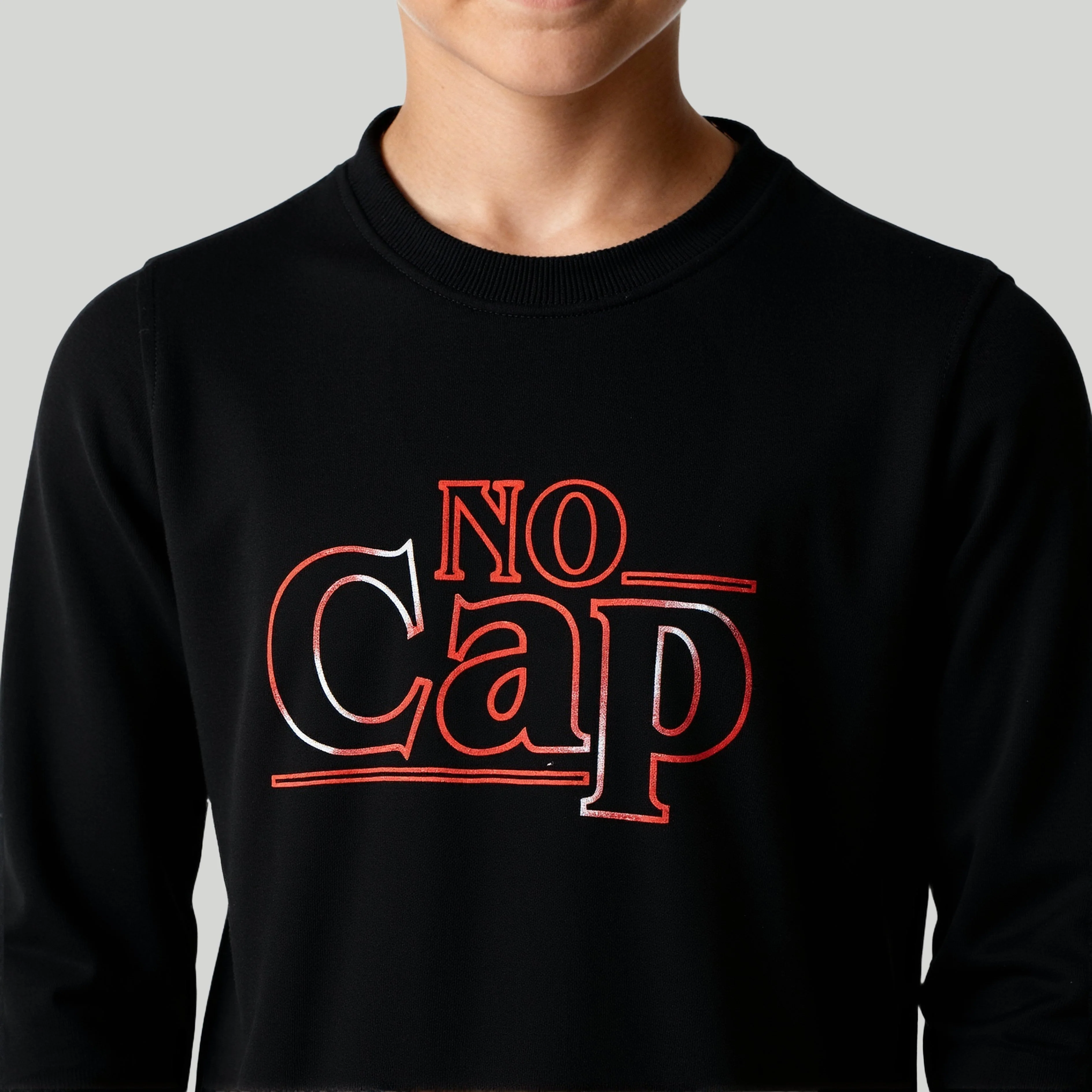 Boys Printed Crew Neck Slogan Sweat Tee - Image 4