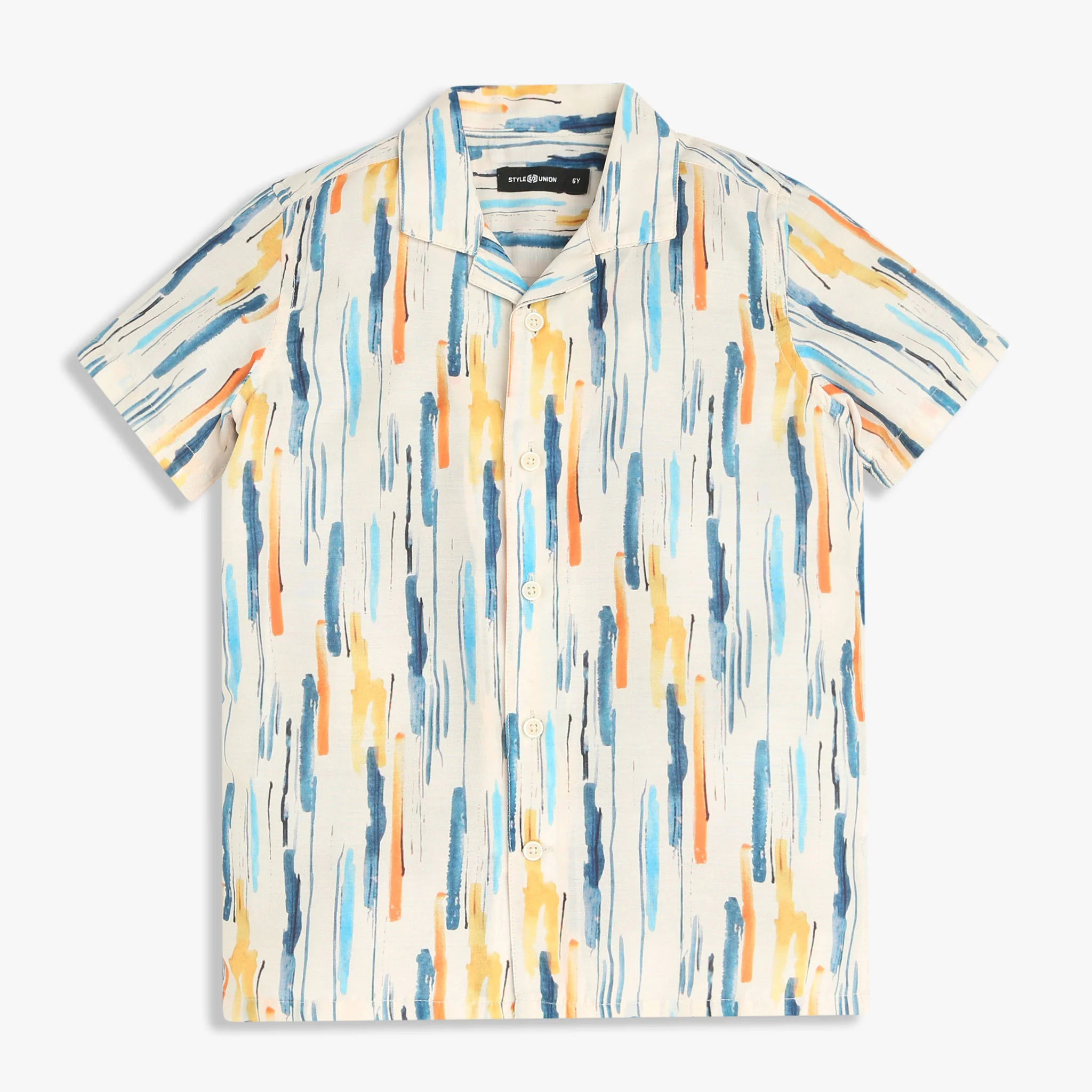 Boys Printed Cuban Half Sleeve Shirt