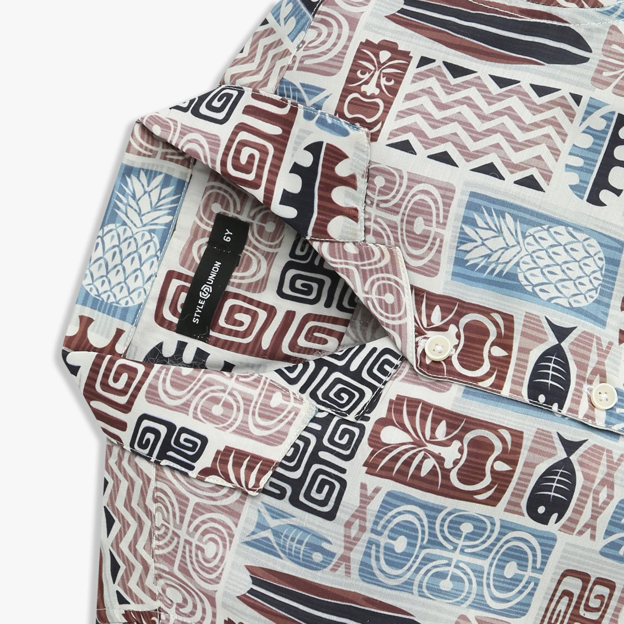 Boys Printed Cuban Half Sleeve Shirt - Image 3