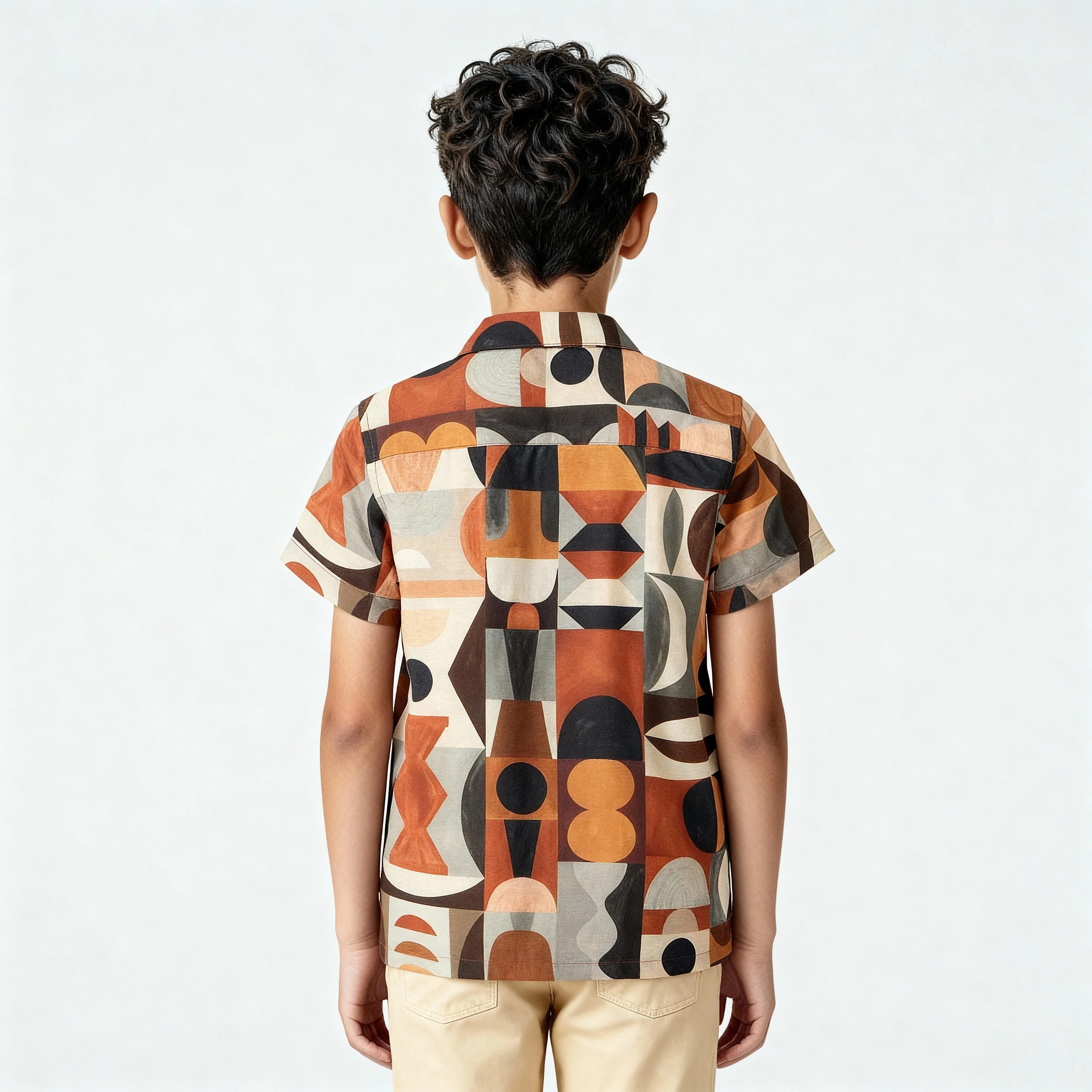 Boys Printed Cuban Shirt - Image 3