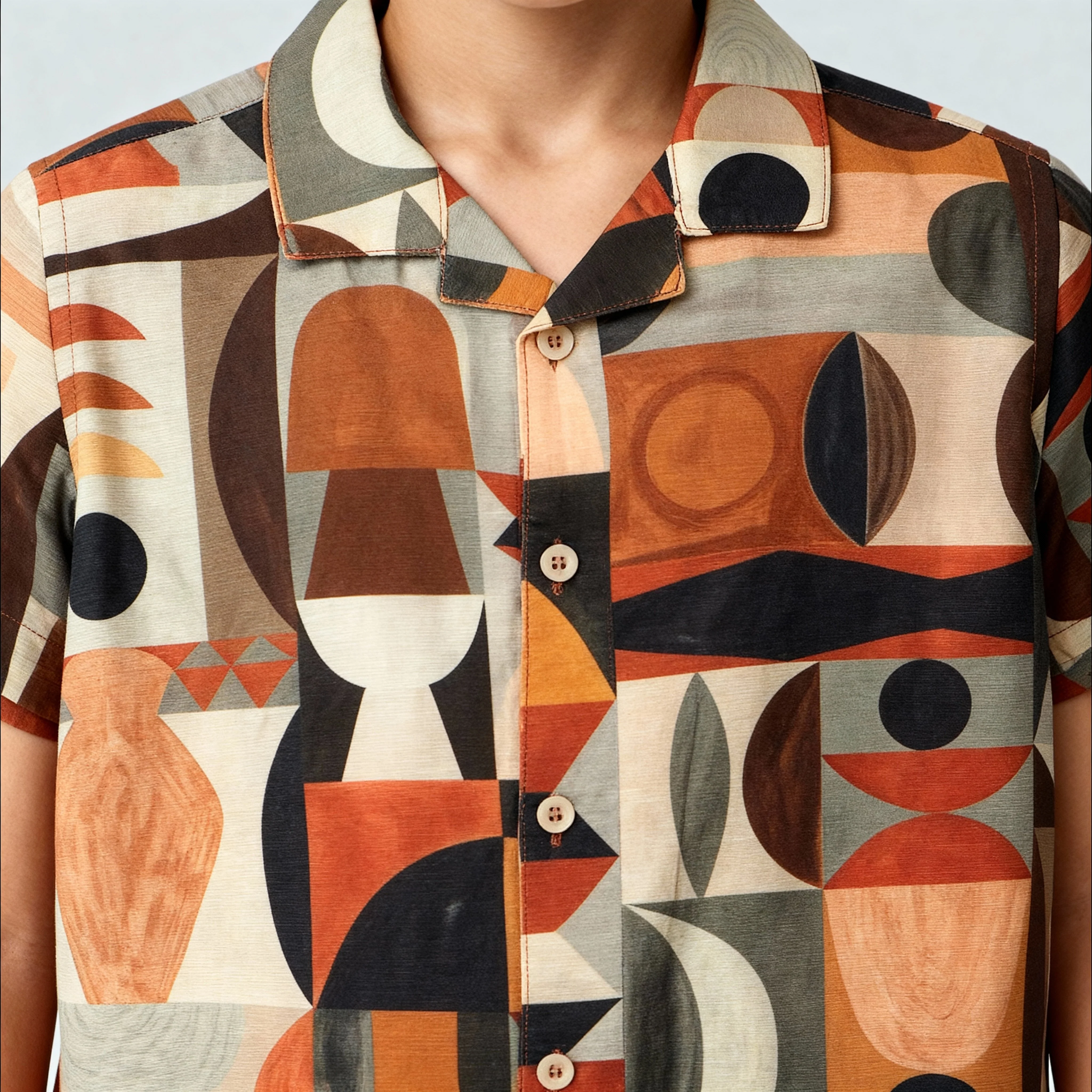 Boys Printed Cuban Shirt - Image 4
