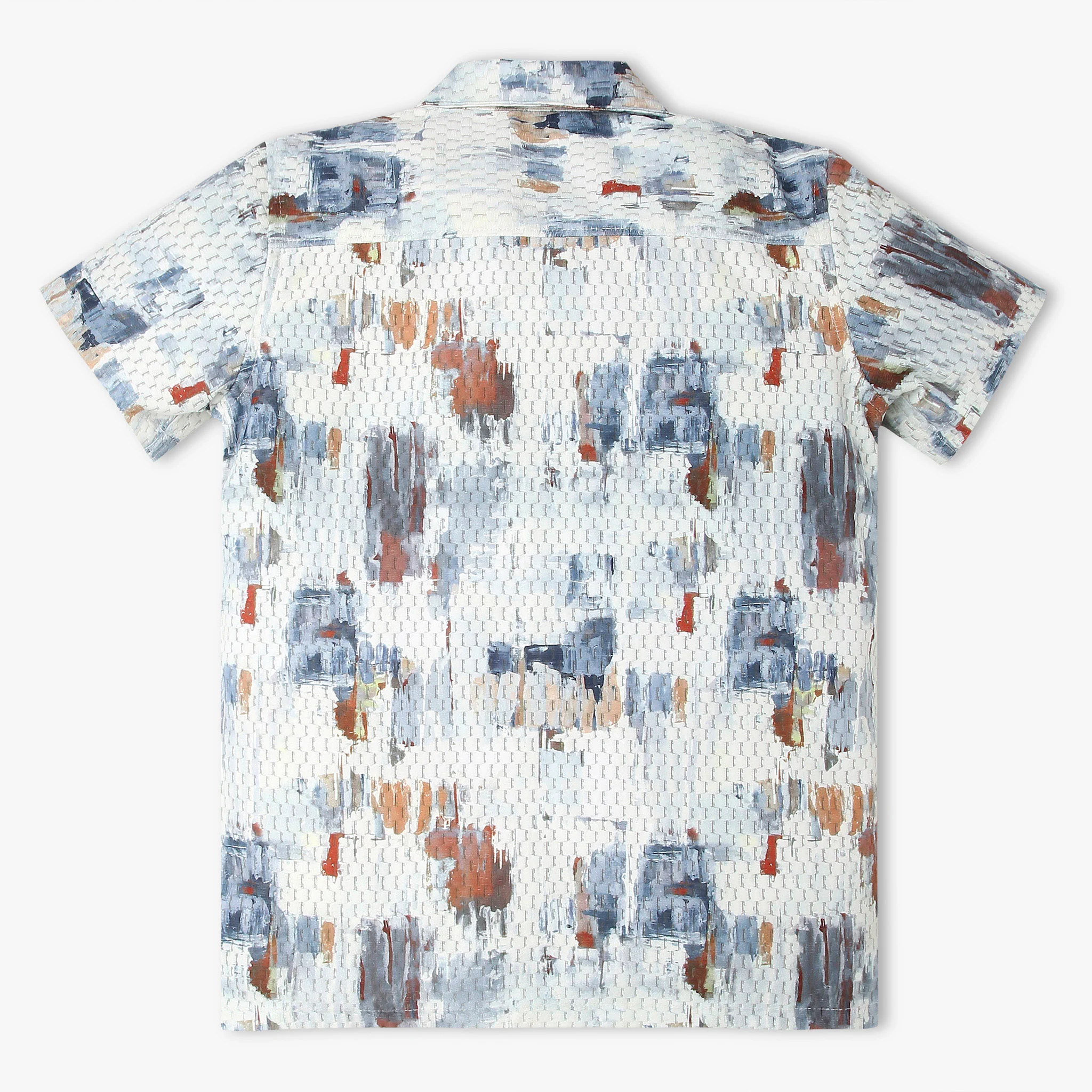 Boys Printed Cuban Shirt - Image 2
