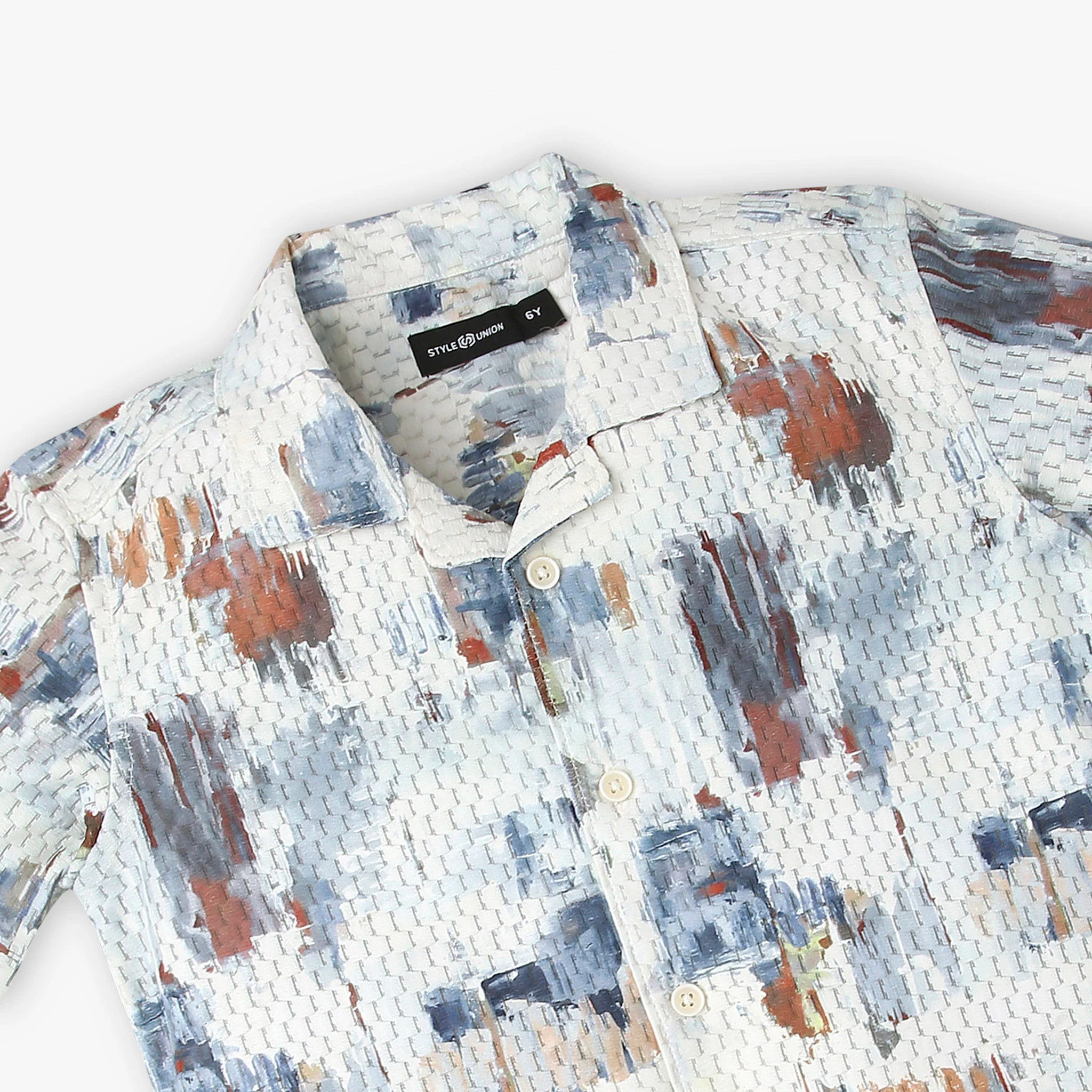 Boys Printed Cuban Shirt - Image 3