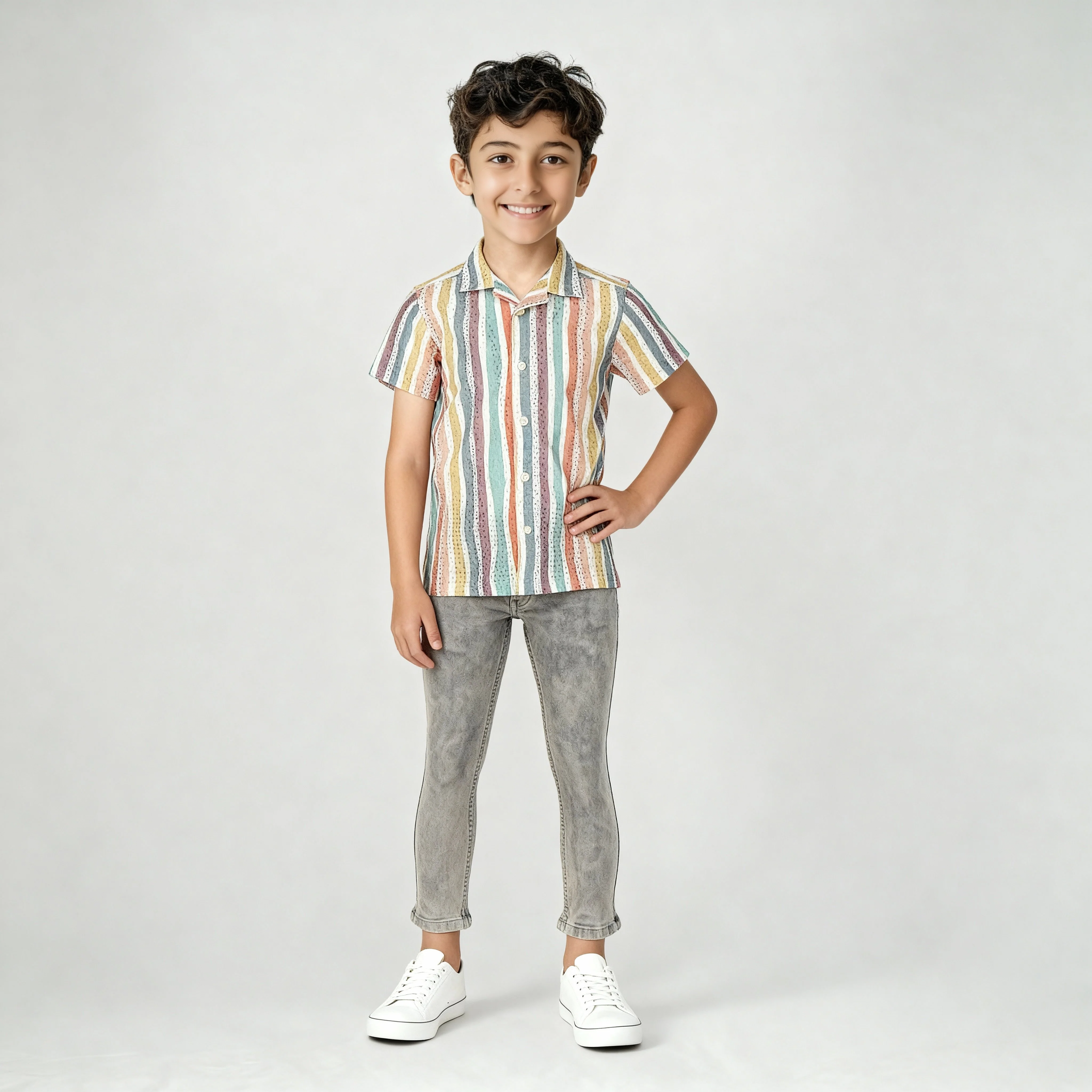 Boys Printed Cuban Shirt