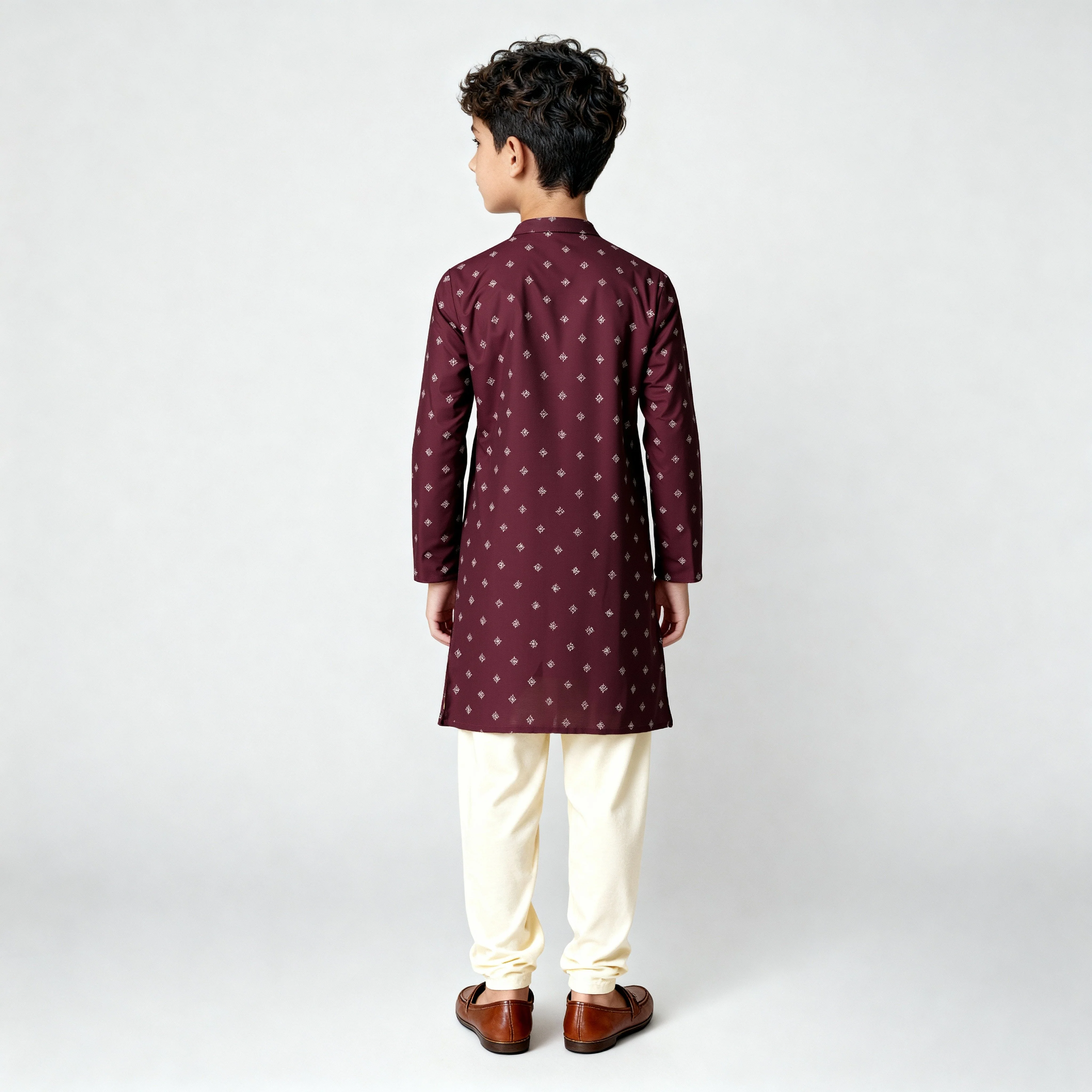 Boys Printed Kurta with Pant Sets - Image 3