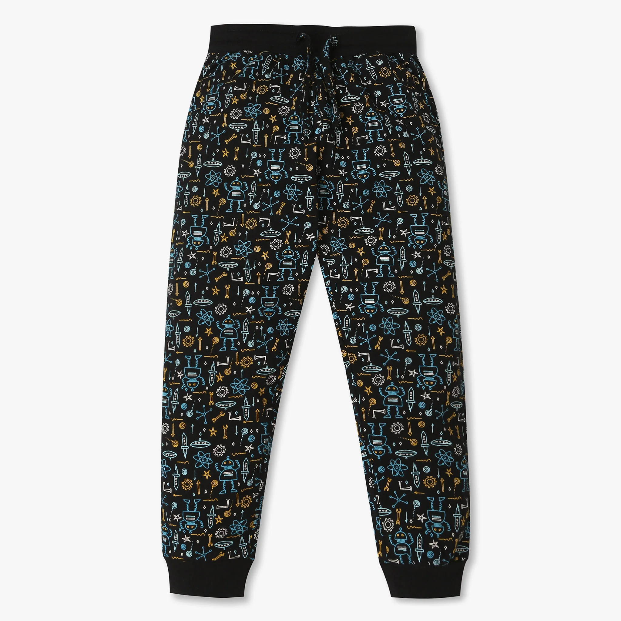 Boys Printed T-Shirt With Trackpant Sleepwear Set - Image 5