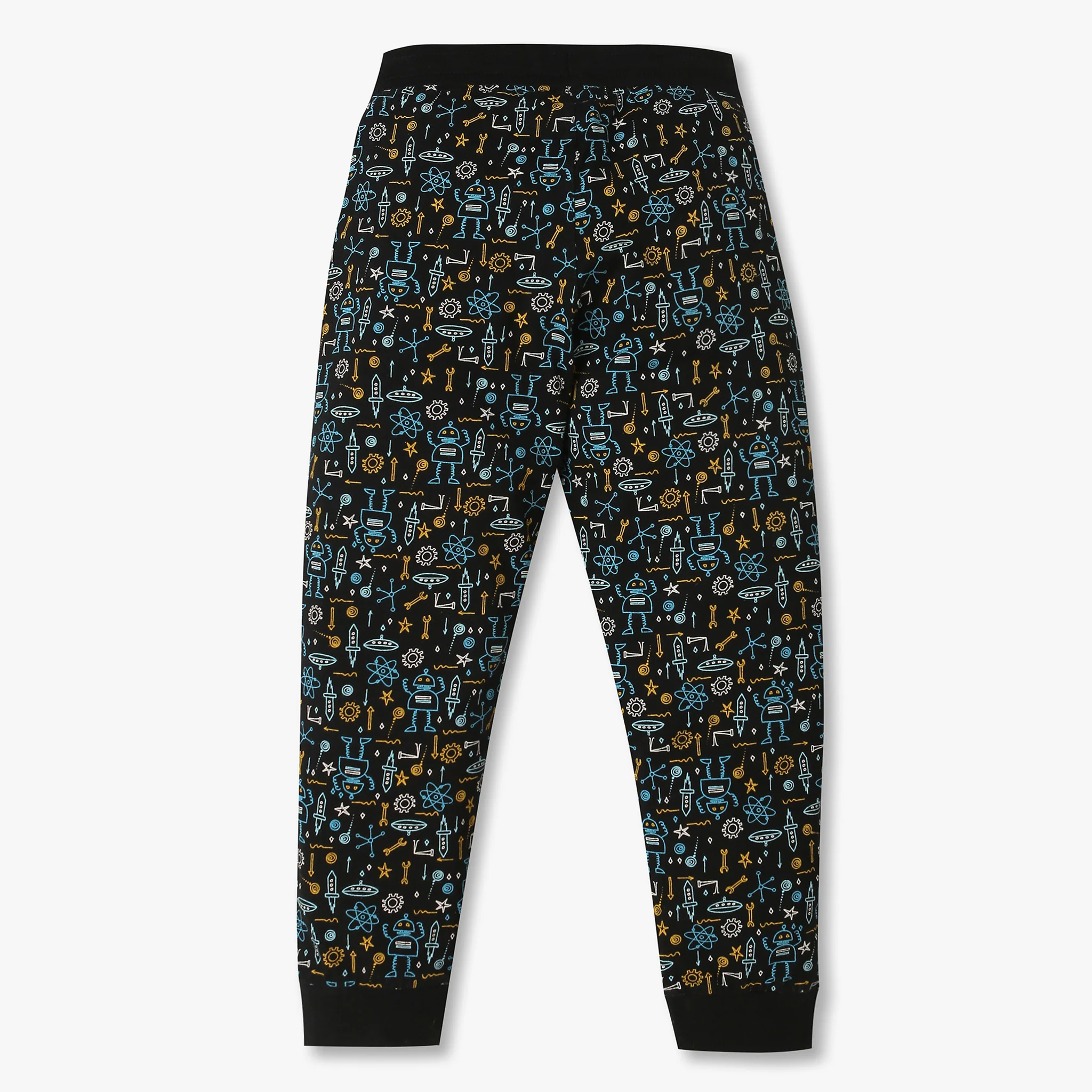 Boys Printed T-Shirt With Trackpant Sleepwear Set - Image 6