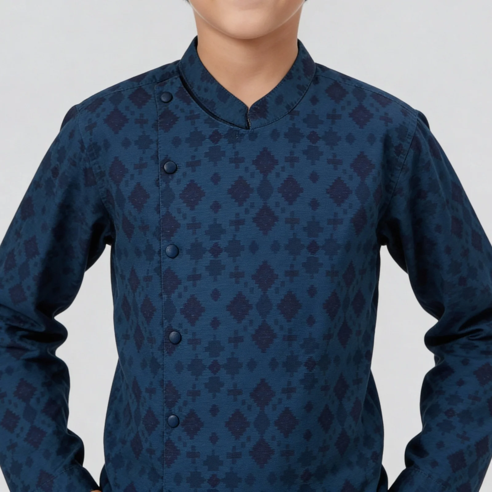 Boys Printed Woven Kurta Set - Image 3