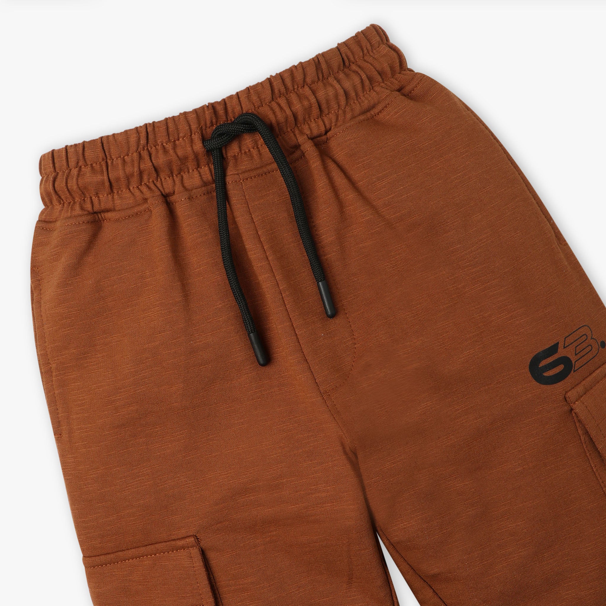 Boys Cut And Sew Full Length Mid Rise Joggers - Image 3