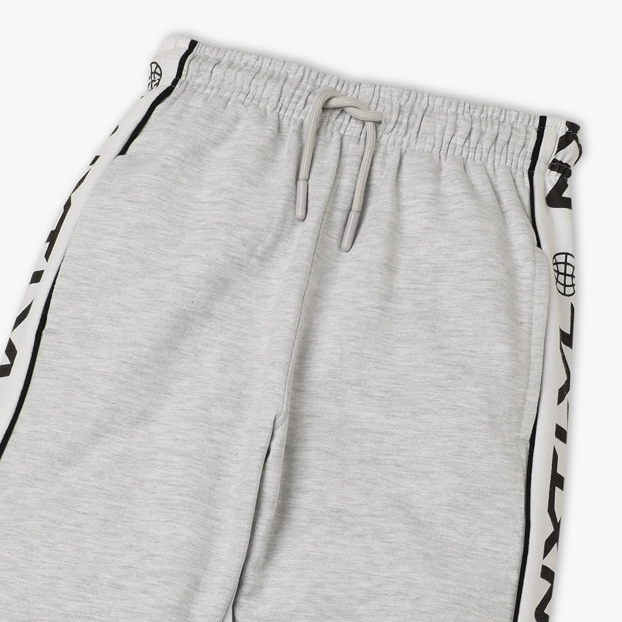 Boys Cut And Sew Full Length Fashion Jogger With All Over Print Side Panel Joggers - Image 3