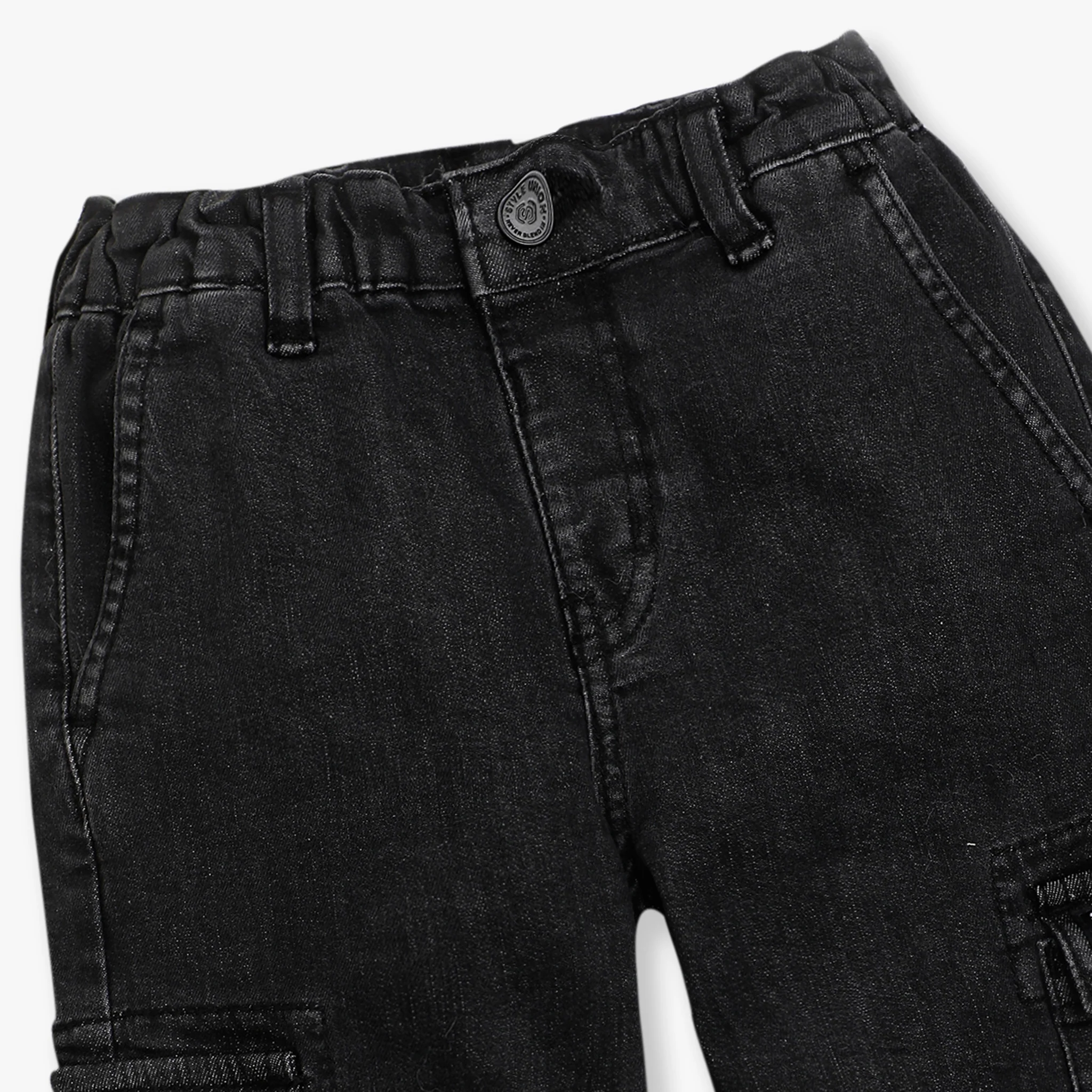 Boys Regular Fit Cut And Sew Mid Rise Joggers - Image 6
